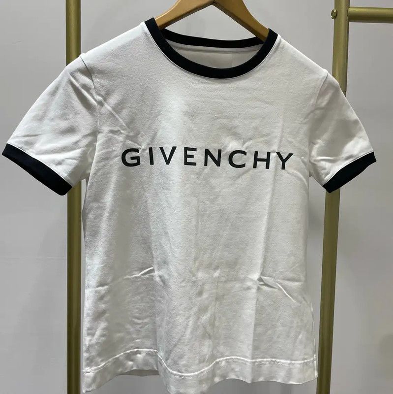Givenchy Givenchy Women's White Cotton T-Shirt 0089 Size L / US 10 / IT 46 - 1 Thumbnail