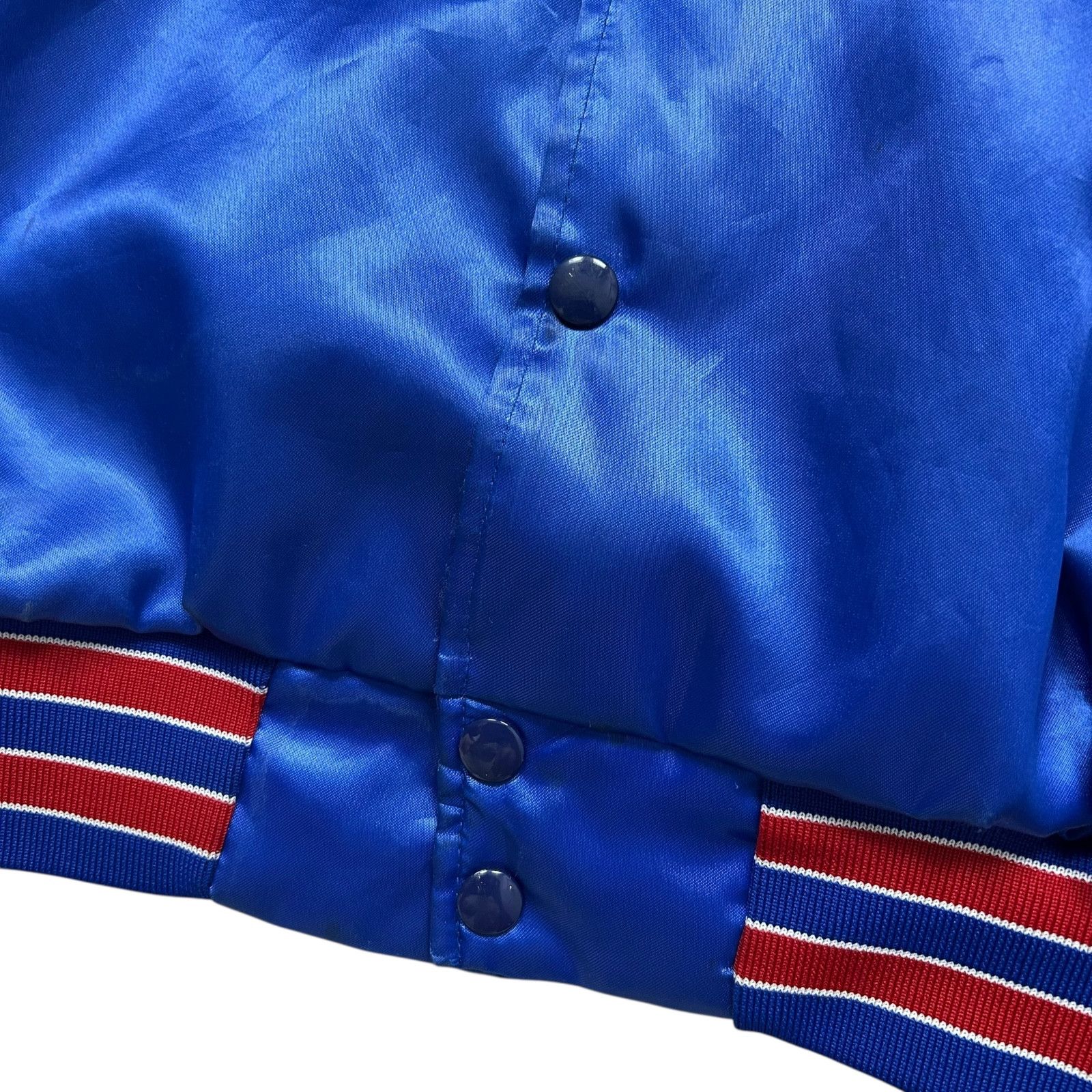 NHL VTG 90s NEW YORK RANGERS SWINGSTER SATIN JACKET SPELL OUT L Size US L / EU 52-54 / 3 - 13 Thumbnail