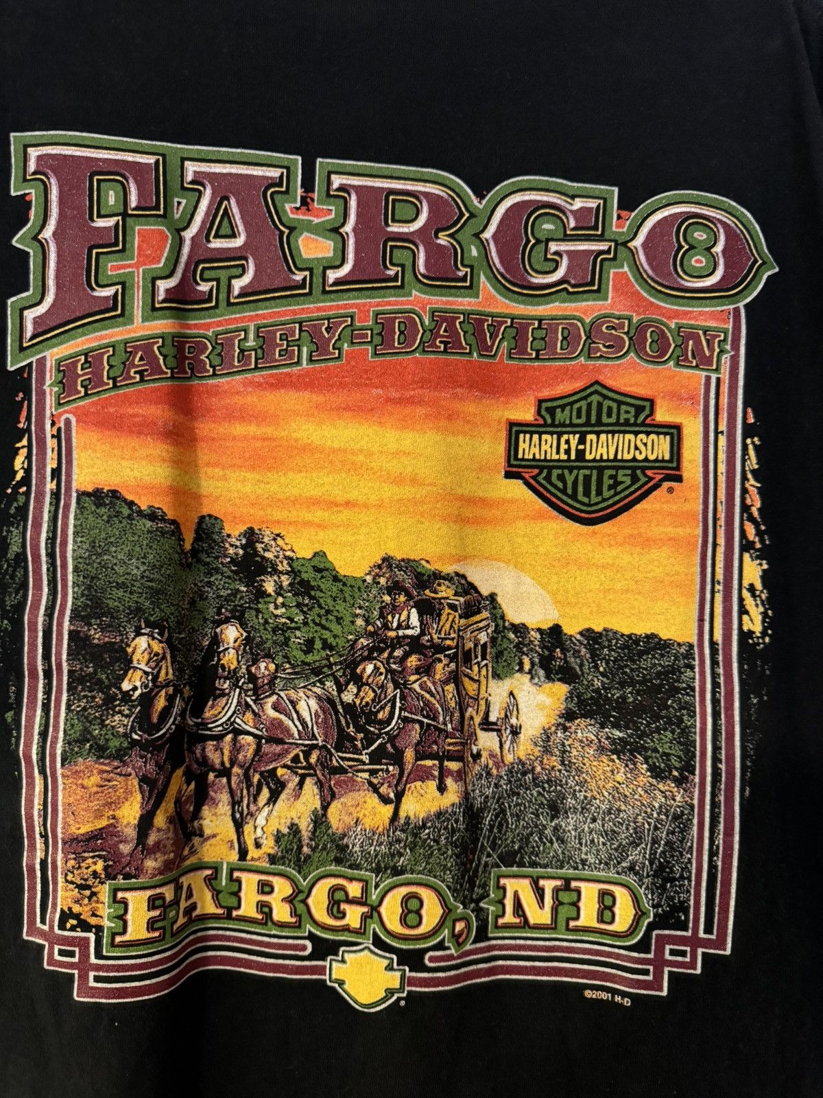 Harley Davidson × Vintage Vintage 2001 Harley Davidson ‘Fargo’ Tee Size US L / EU 52-54 / 3 - 4 Thumbnail