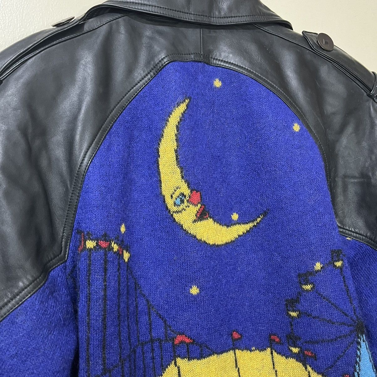 Torras 1990's Torras Spain Art Design Leather Wool Coat Jacket Size US L / EU 52-54 / 3 - 14 Thumbnail