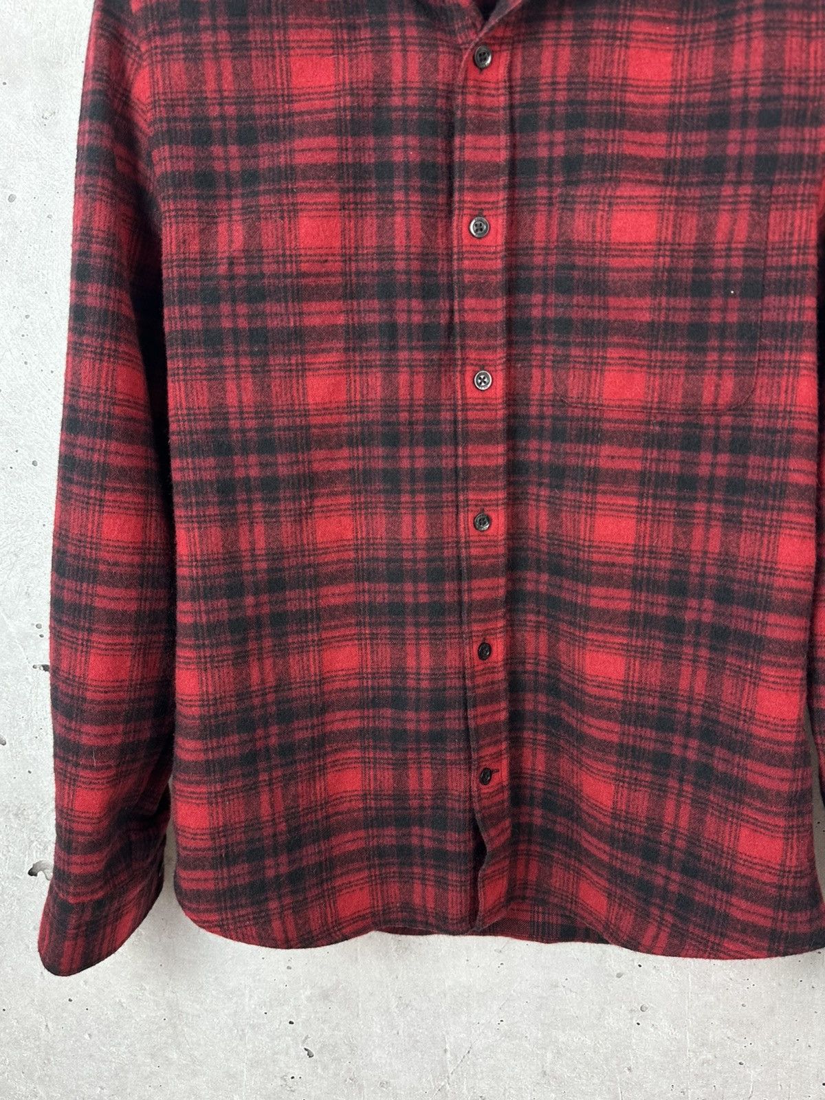 Reiss Reiss Kemper Wool Flannel Check Long Sleeve Button-up Shirt Size US S / EU 44-46 / 1 - 5 Thumbnail