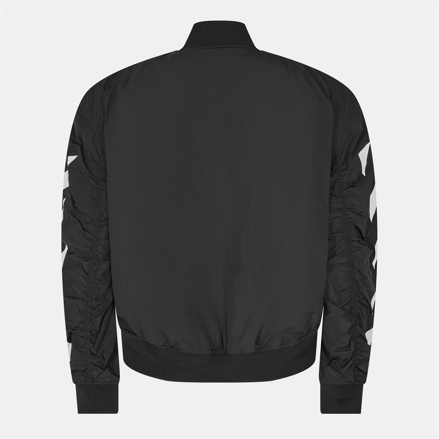 Off-White o1g2r1mq0326 Ribbed Athletic Bomber Jacket in Black/White Size US S / EU 44-46 / 1 - 2 Thumbnail