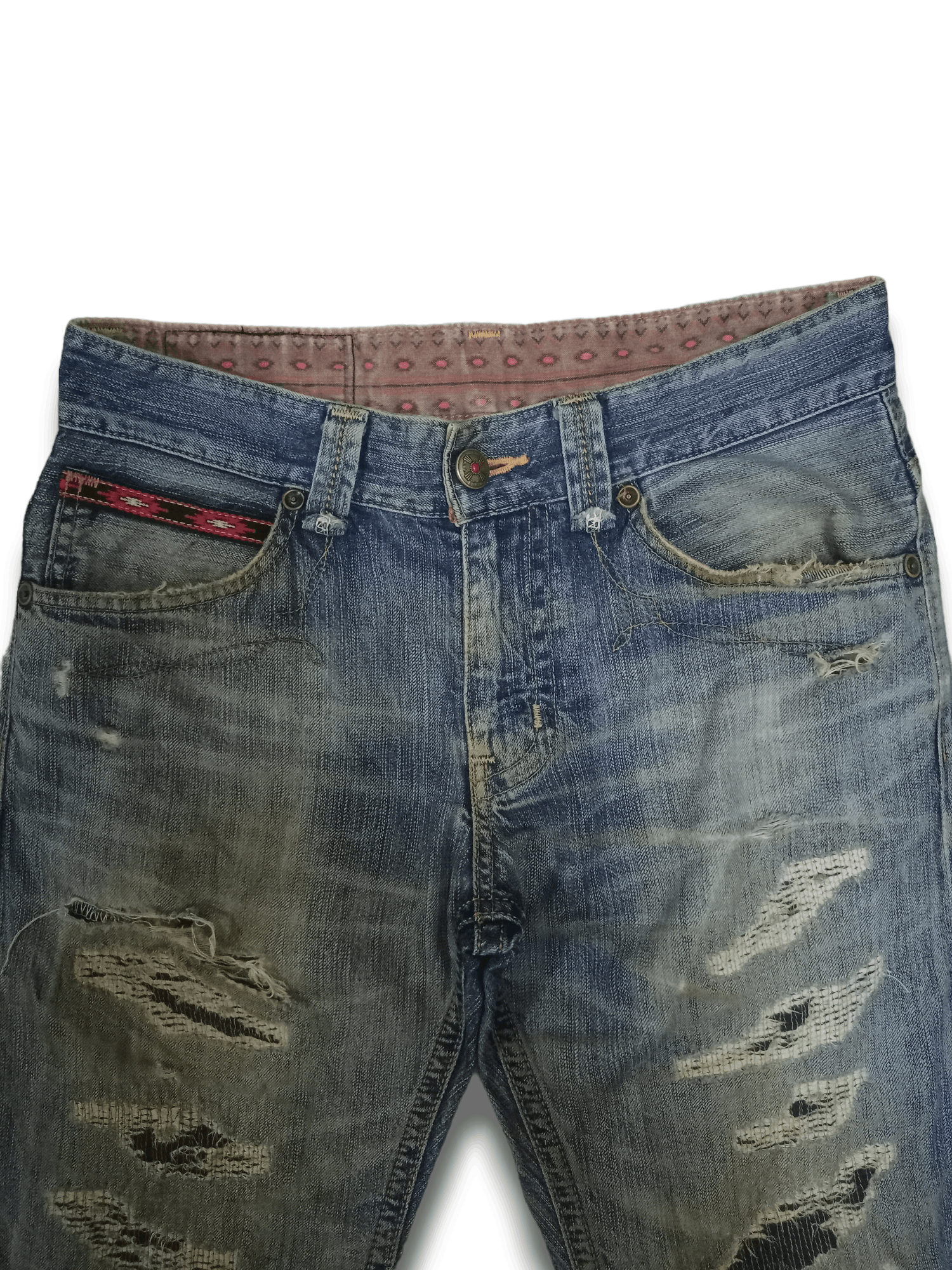 Edwin Exclusive Vintage Edwin XV Mud Wash Patchwork Loose Jeans Size US 32 / EU 48 - 4 Thumbnail