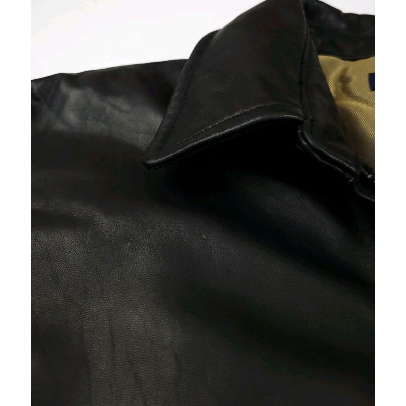 Nautica VINTAGE Nautica Leather Jacket Black Lined 90s USA Sz 40 Mens Jacket Size US XXS / EU 40 - 6 Thumbnail