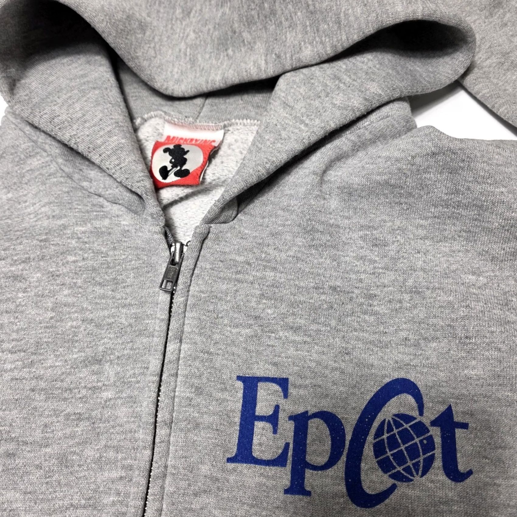 Disney VINTAGE Disney Epcot Mickey Mouse Full Zip Hoodie Men L USA Distressed 90s Hoodie Mens Large Gray Pockets 90s Retro Canvas Cotton Baggy Crew Neck Size US L / EU 52-54 / 3 - 7 Thumbnail