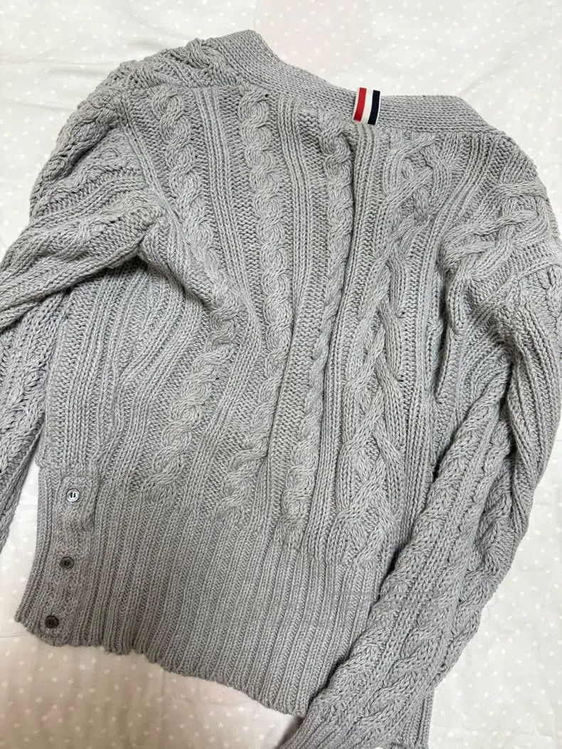 Thom Browne Thom Browne Gray Tweed Knit Cardigan Size US L / EU 52-54 / 3 - 5 Thumbnail