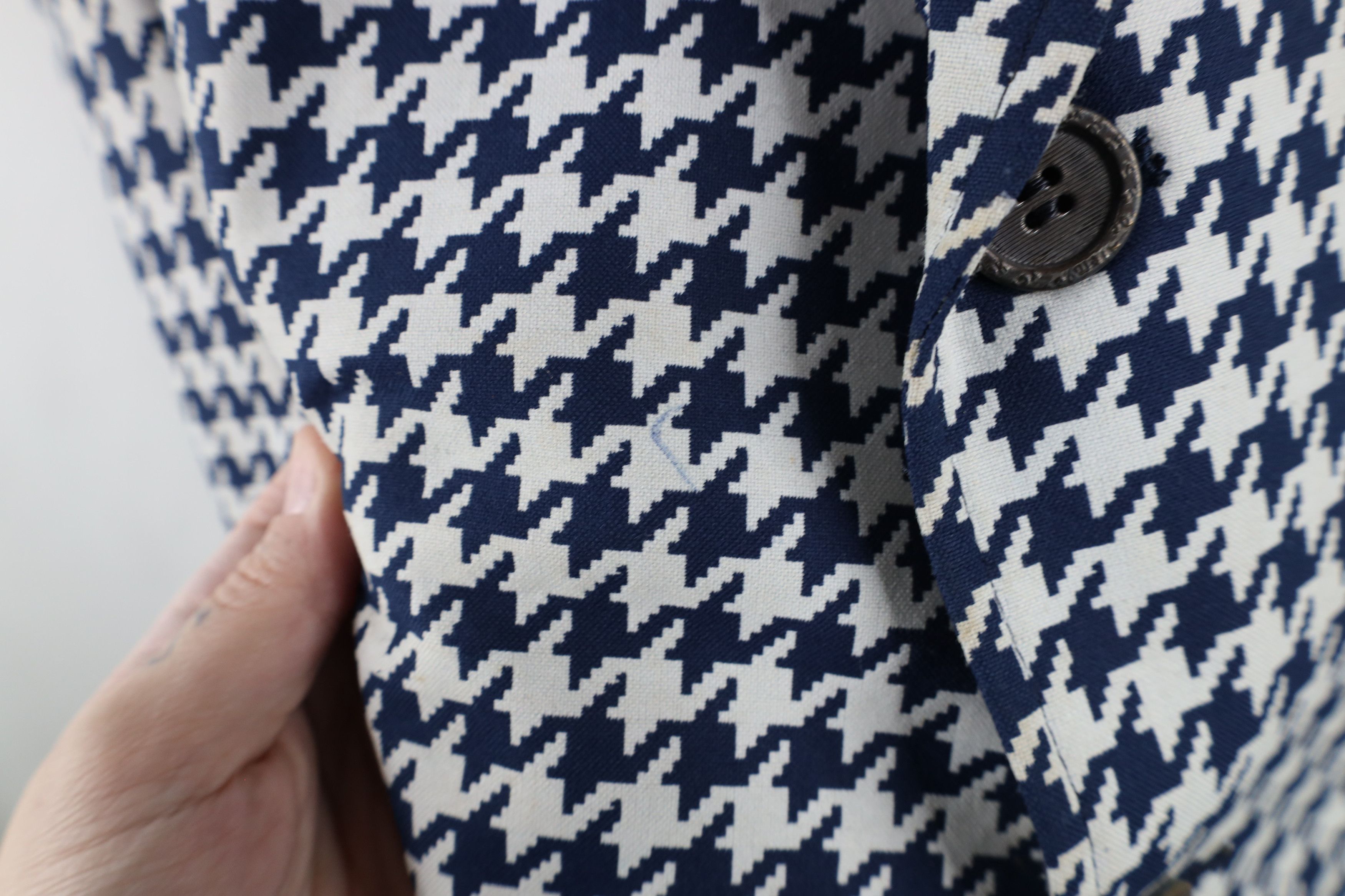 Vintage Vintage 70s Streetwear Houndstooth Suit Coat Blazer Jacket Size US XL / EU 56 / 4 - 5 Thumbnail