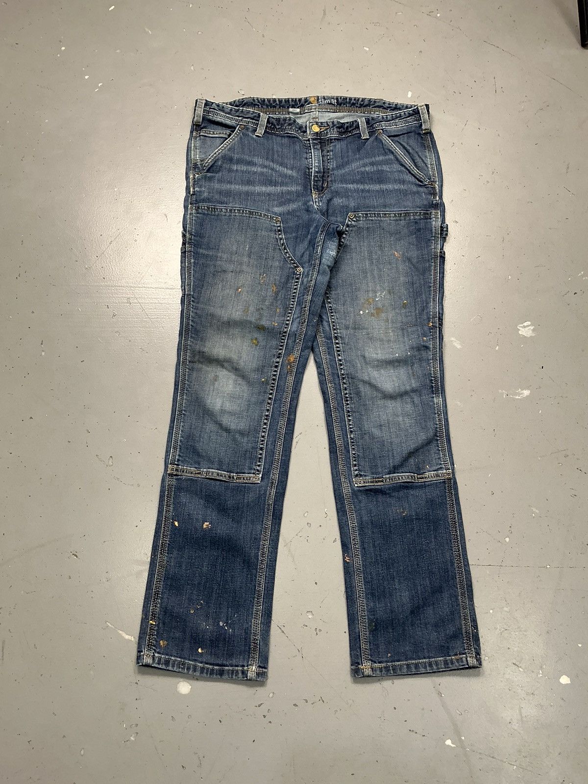 Carhartt Vintage Carhartt double knee slim fit denim workwear Size US 38 / EU 54 - 1 Thumbnail