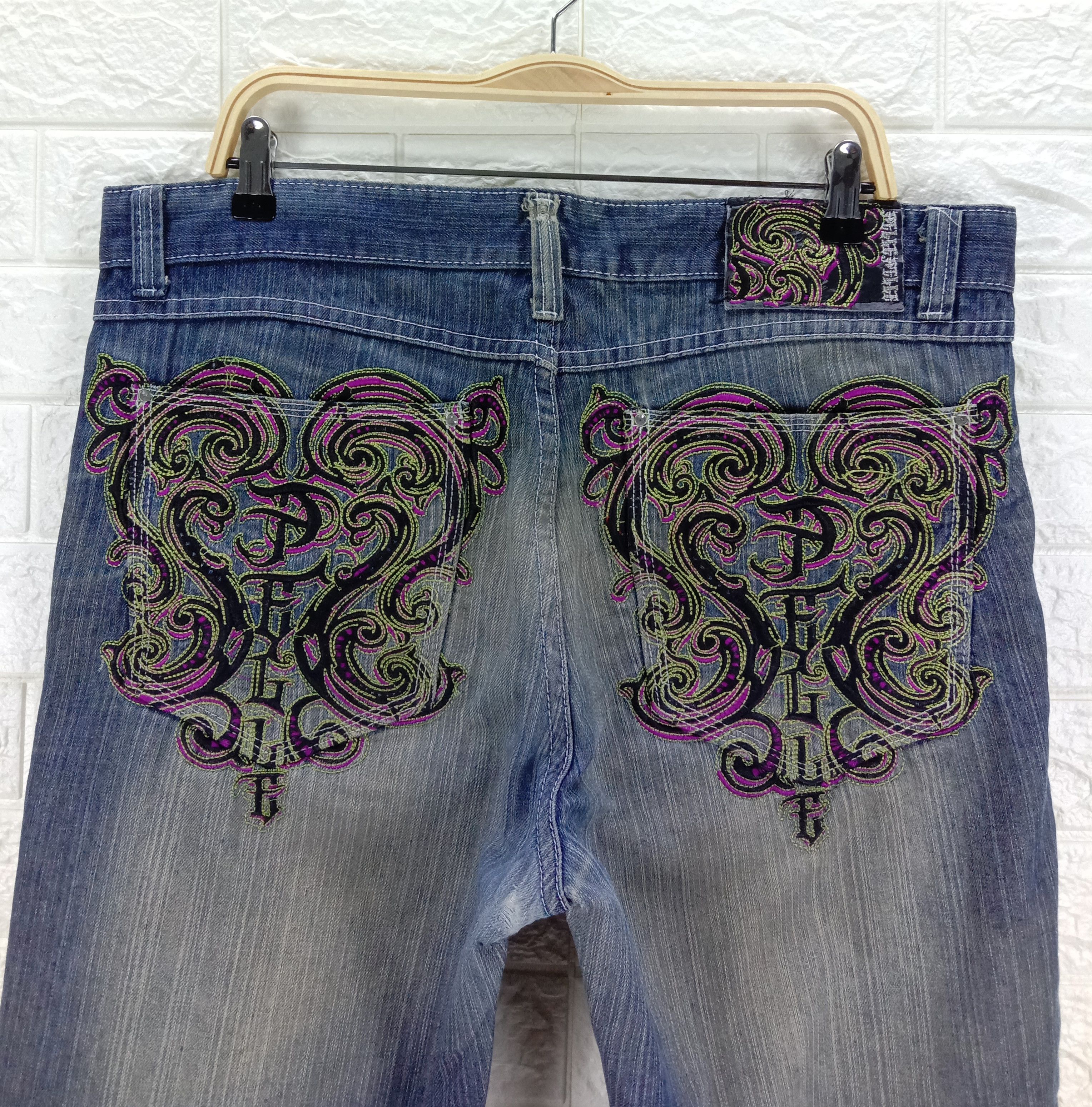 Pelle Pelle Vintage Pelle Pelle Embroidery Jeans Size US 38 / EU 54 - 2 Thumbnail