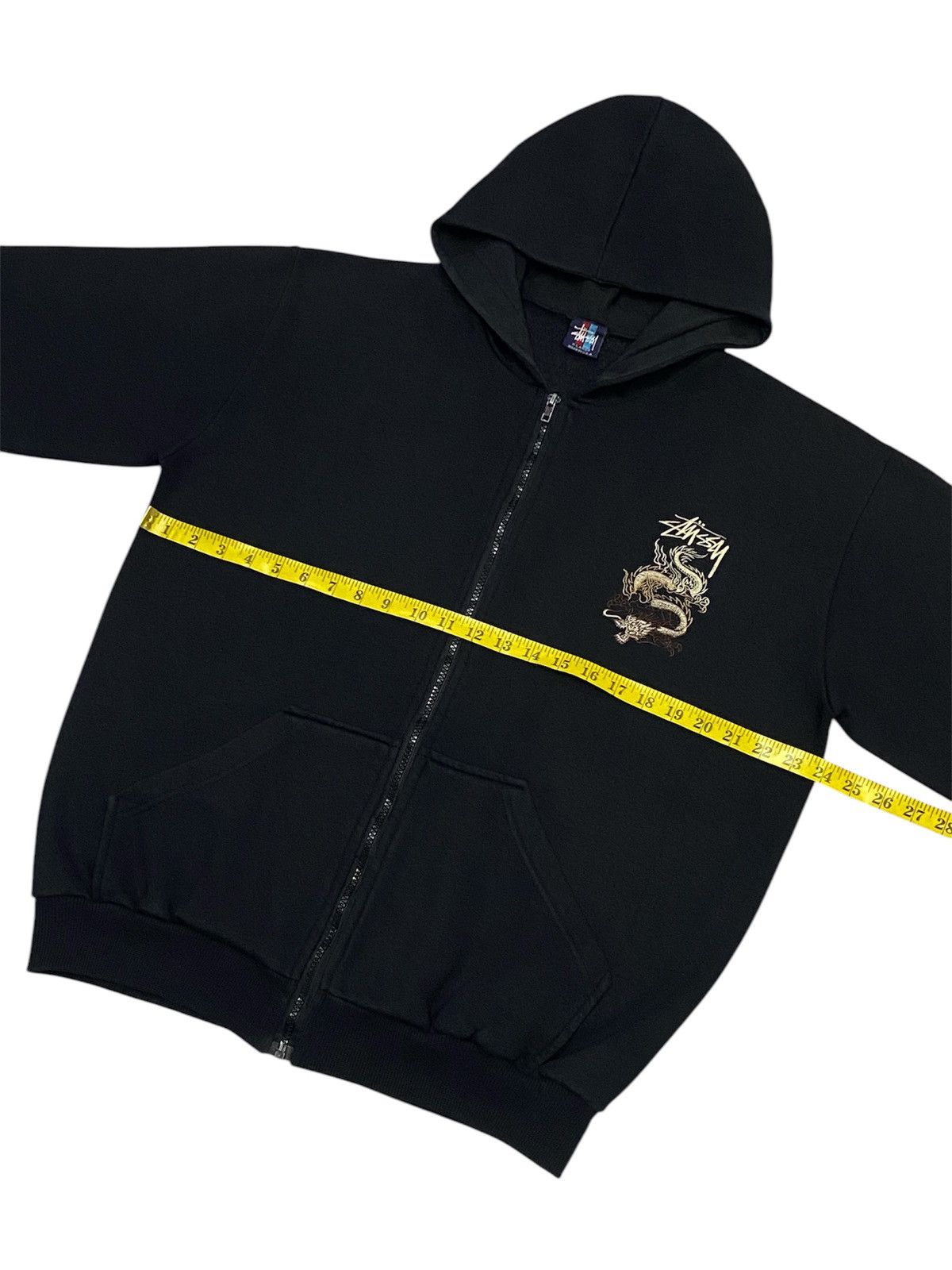 Stussy × Vintage Rare🔥Vintage 90s Stussy Dragon Embroidered Zipper Hoodie Size US L / EU 52-54 / 3 - 14 Thumbnail