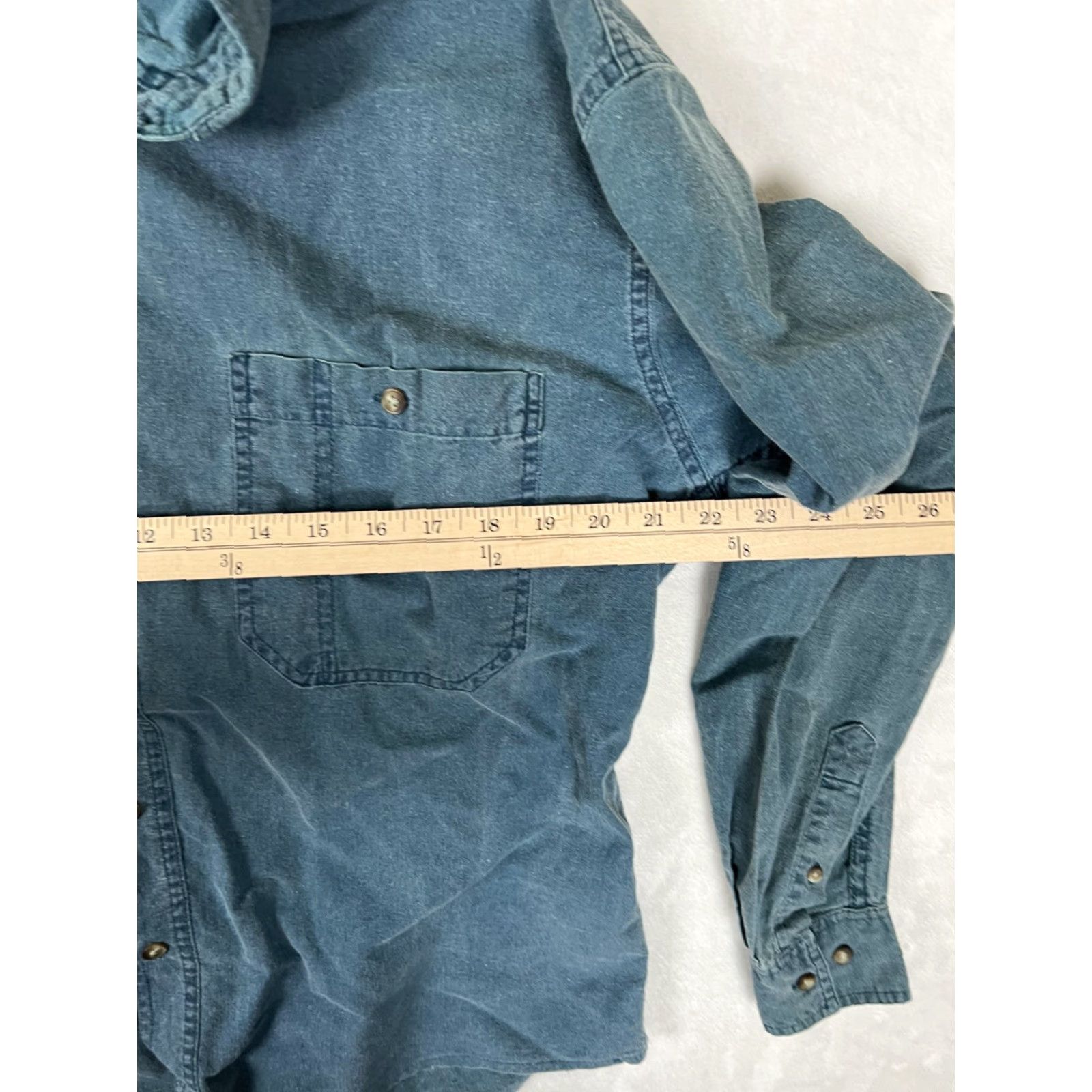 Bugle Boy VINTAGE Bugle Boy Shirt Mens M Blue Denim Long Sleeve Snap Front Casual Size US M / EU 48-50 / 2 - 6 Thumbnail