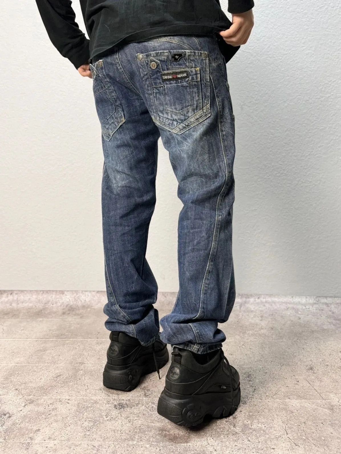 Armani Vintage Armani Jeans style Ed hardy Balenciaga Cargo Baggy Size US 31 - 1 Thumbnail