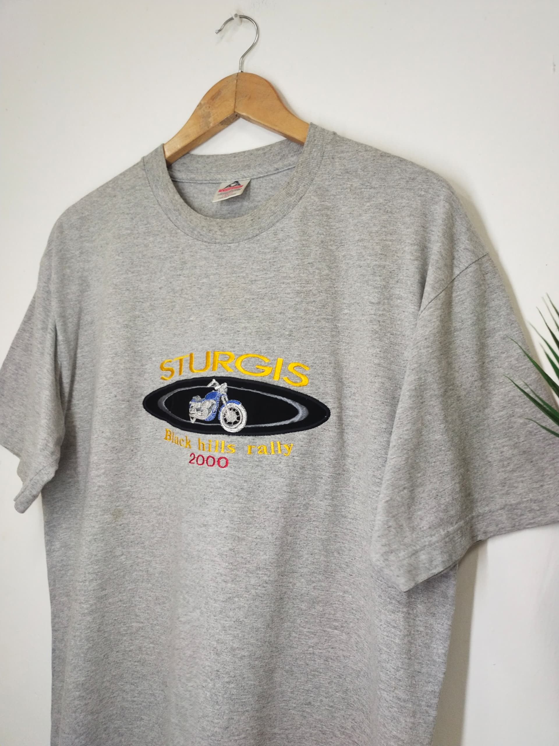 Harley Davidson Vintage 2000 Sturgis Motorcycle embroidery logo tee Size US L / EU 52-54 / 3 - 5 Thumbnail