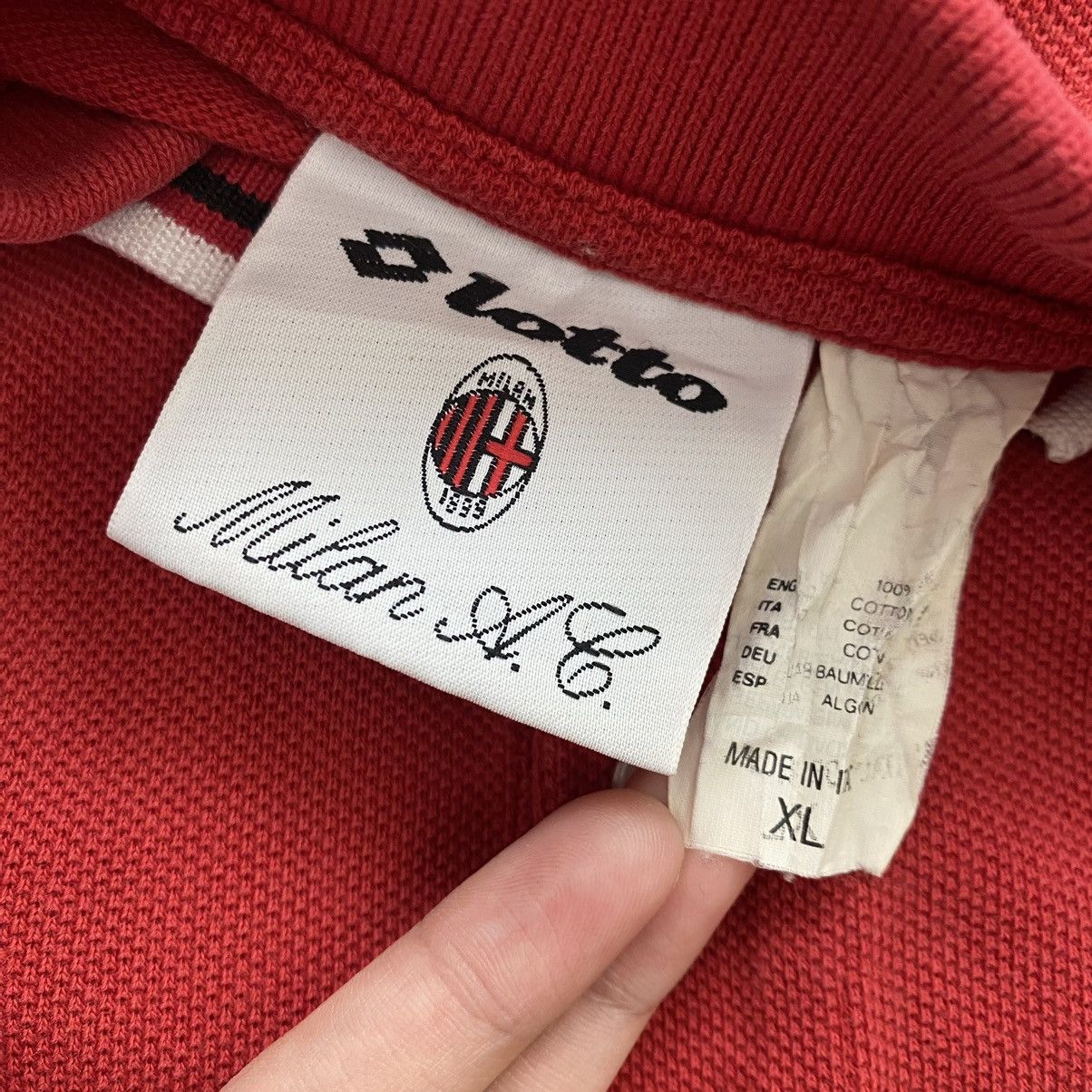 Lotto Sport Vintage 1994 LOTTO x AC MILAN Opel Football Polo Collar Size US XL / EU 56 / 4 - 4 Thumbnail