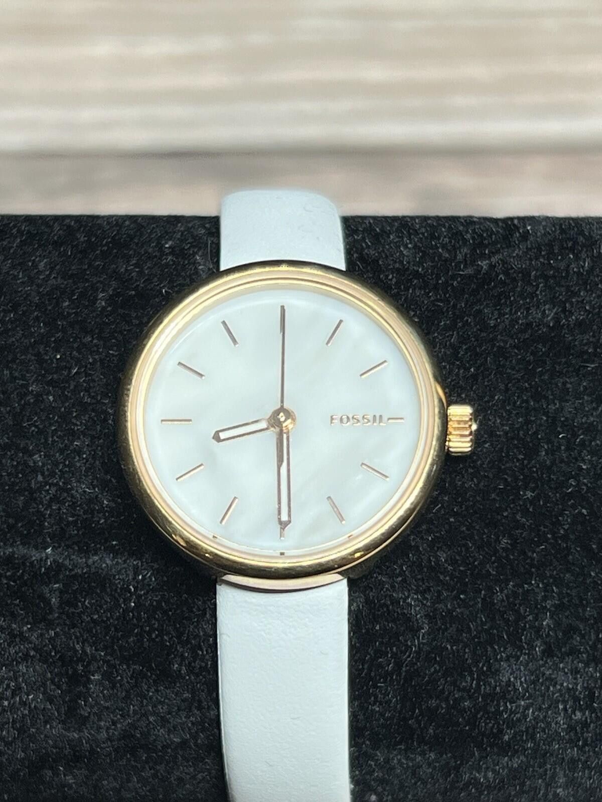 Fossil FOSSIL Women's BQ3495 Rose Gold, White Genuine Leather Watch Size ONE SIZE - 1 Thumbnail