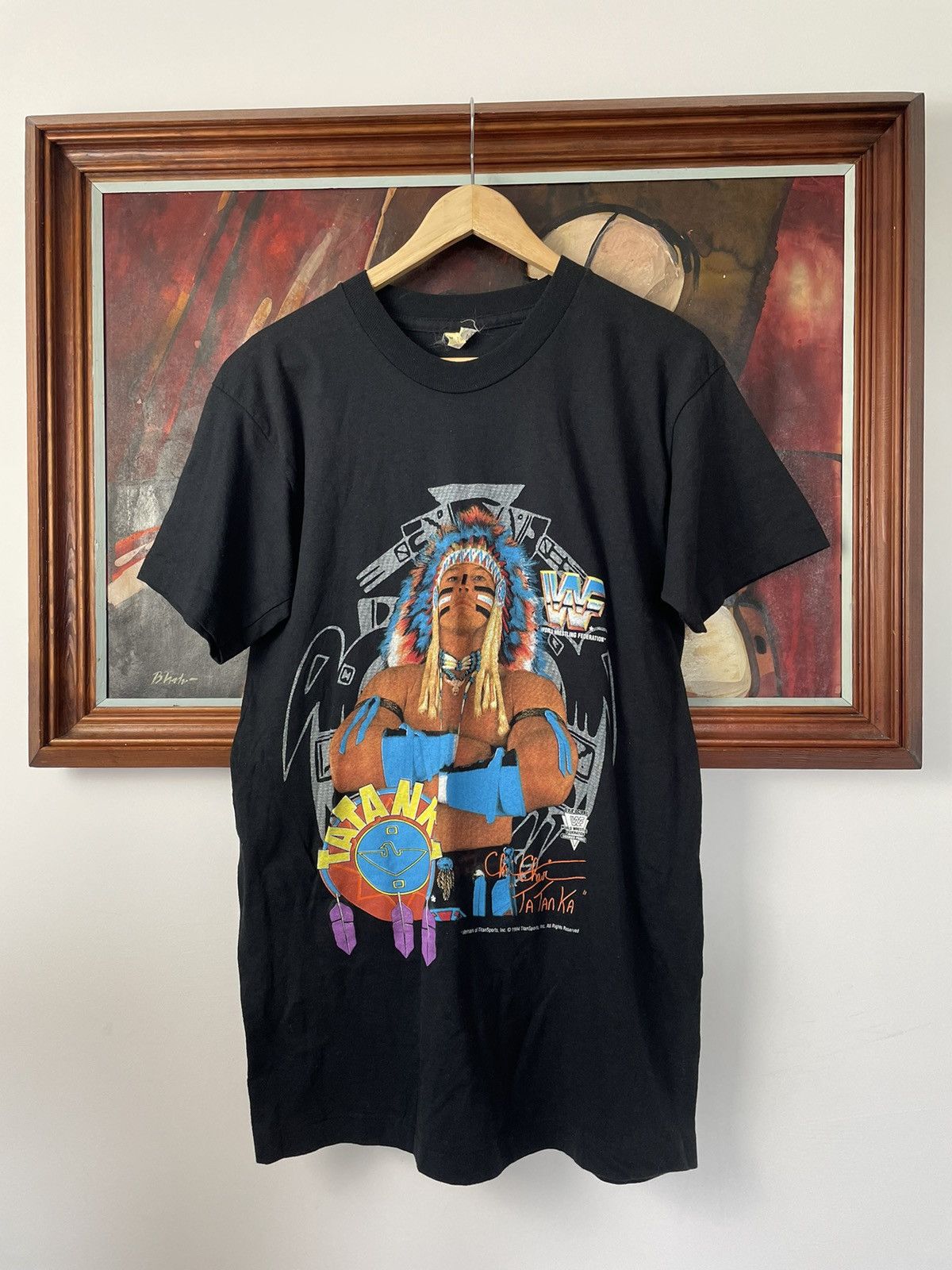 Vintage × WWE × WWF Vintage 90s Og 1994 WWF Tatanka Wrestling Tee 