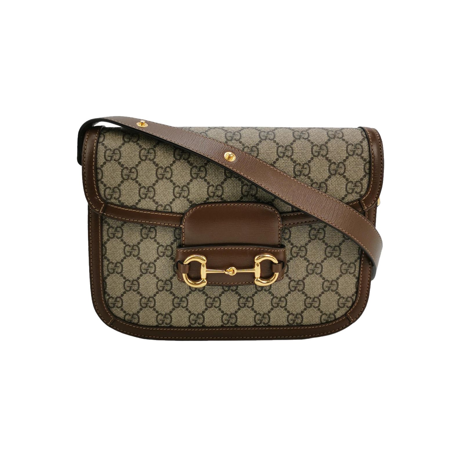 Gucci Gucci 1955 GG Supreme Horsebit Shoulder Bag Size ONE SIZE - 1 Thumbnail