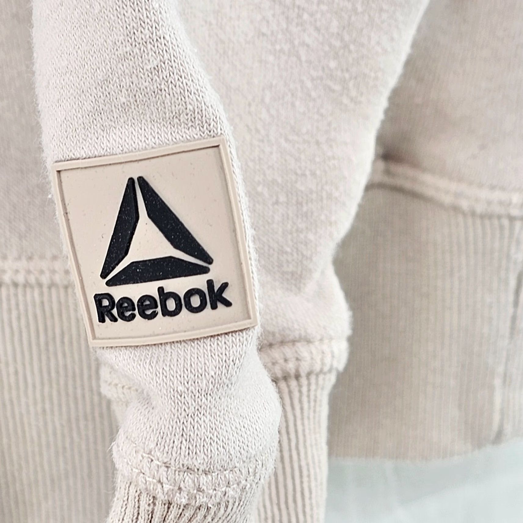Reebok Reebok Sweatshirt XL Taupe Cotton Long Sleeve Regular Fit Pullover Women Size XL / US 12-14 / IT 48-50 - 4 Thumbnail