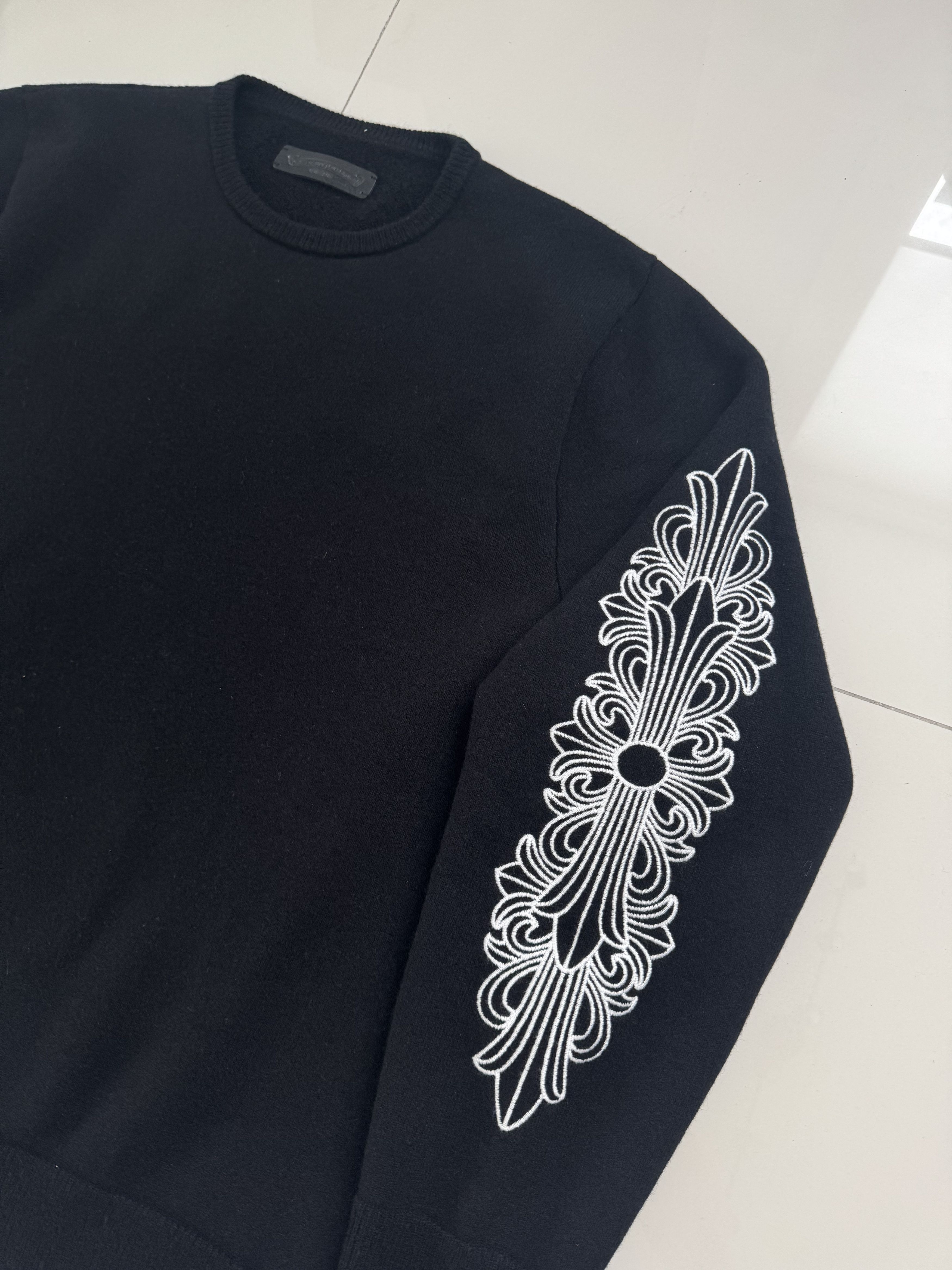 Chrome Hearts Chrome Hearts Floral Cashmere Black Sweater Size US XL / EU 56 / 4 - 5 Thumbnail