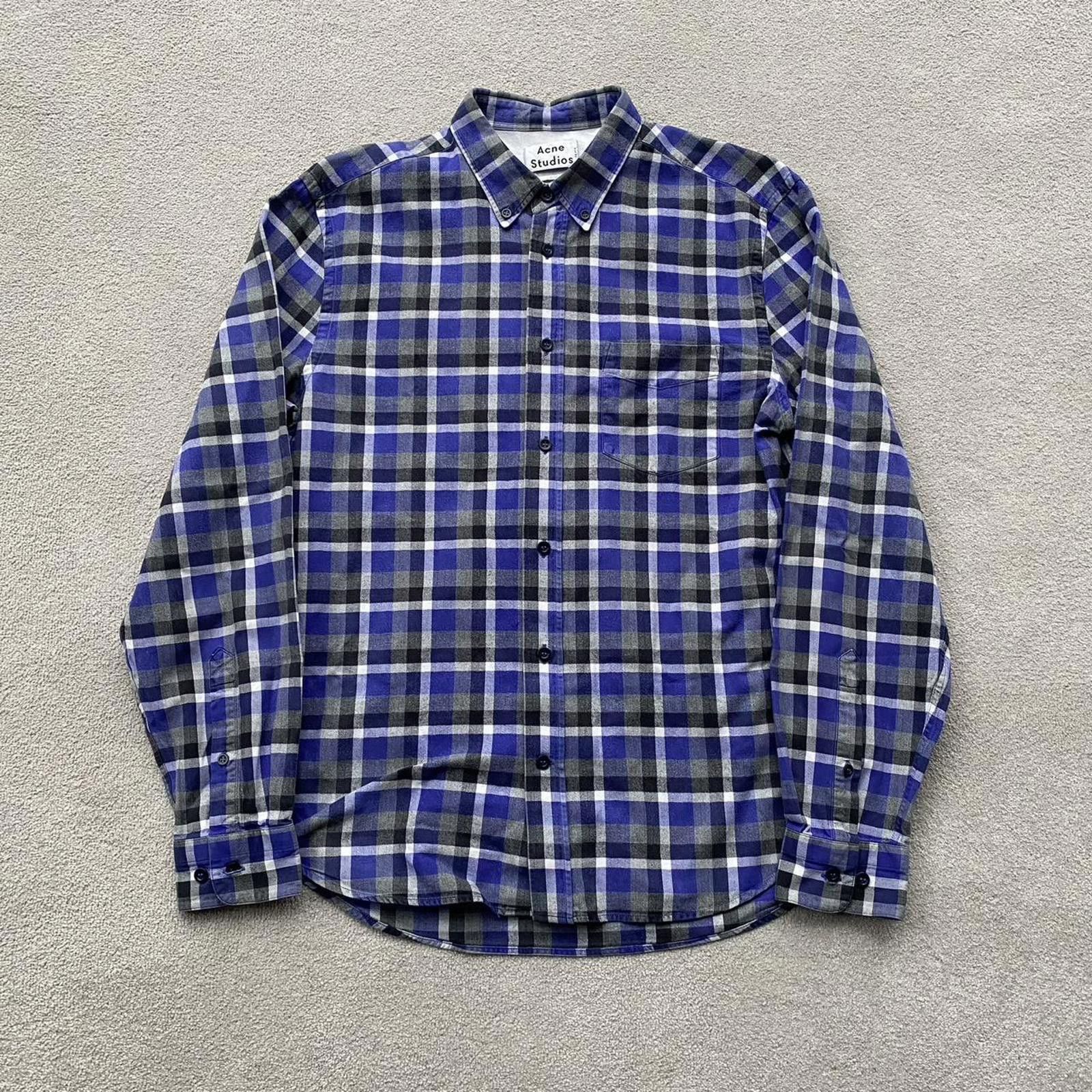 Acne Studios Acne Studios Isherwood PAW17 Checkered Flannel Button Shirt Size US M / EU 48-50 / 2 - 1 Thumbnail