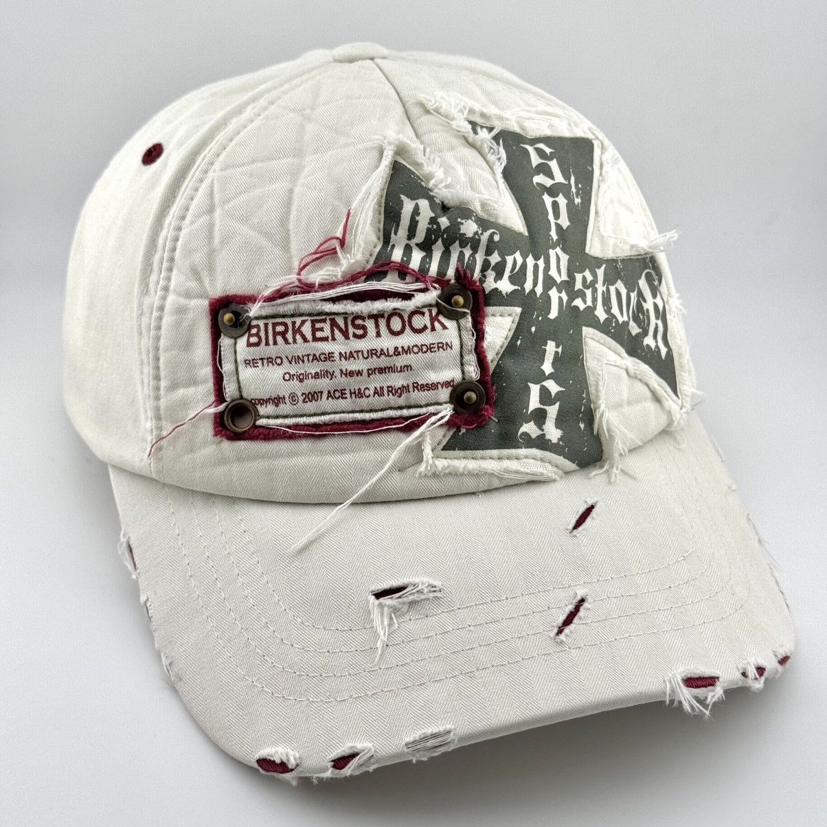 Birkenstock Vintage Birkenstock Distressed Baseball Cap Y2K Retro Design Size ONE SIZE - 4 Thumbnail