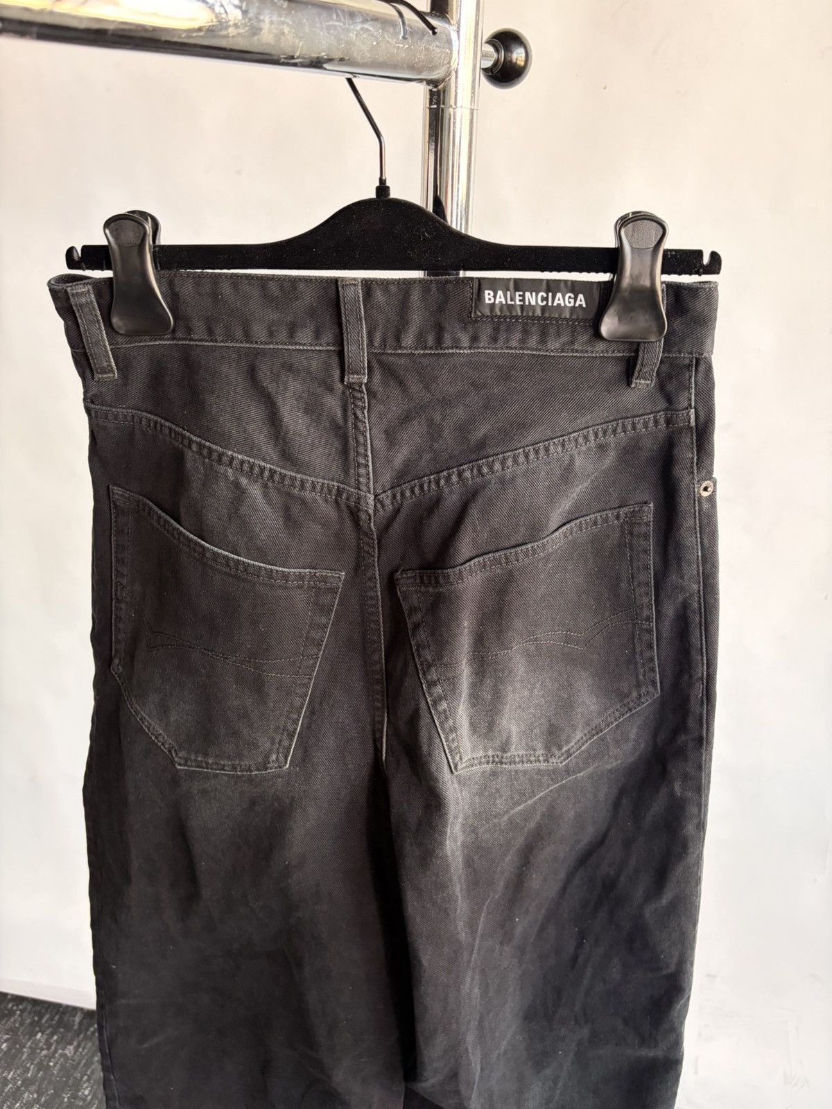 Balenciaga BALENCIAGA FALL22 LOST TAPE FLARED GREY JEANS SZ:XS Size US 30 / EU 46 - 5 Thumbnail