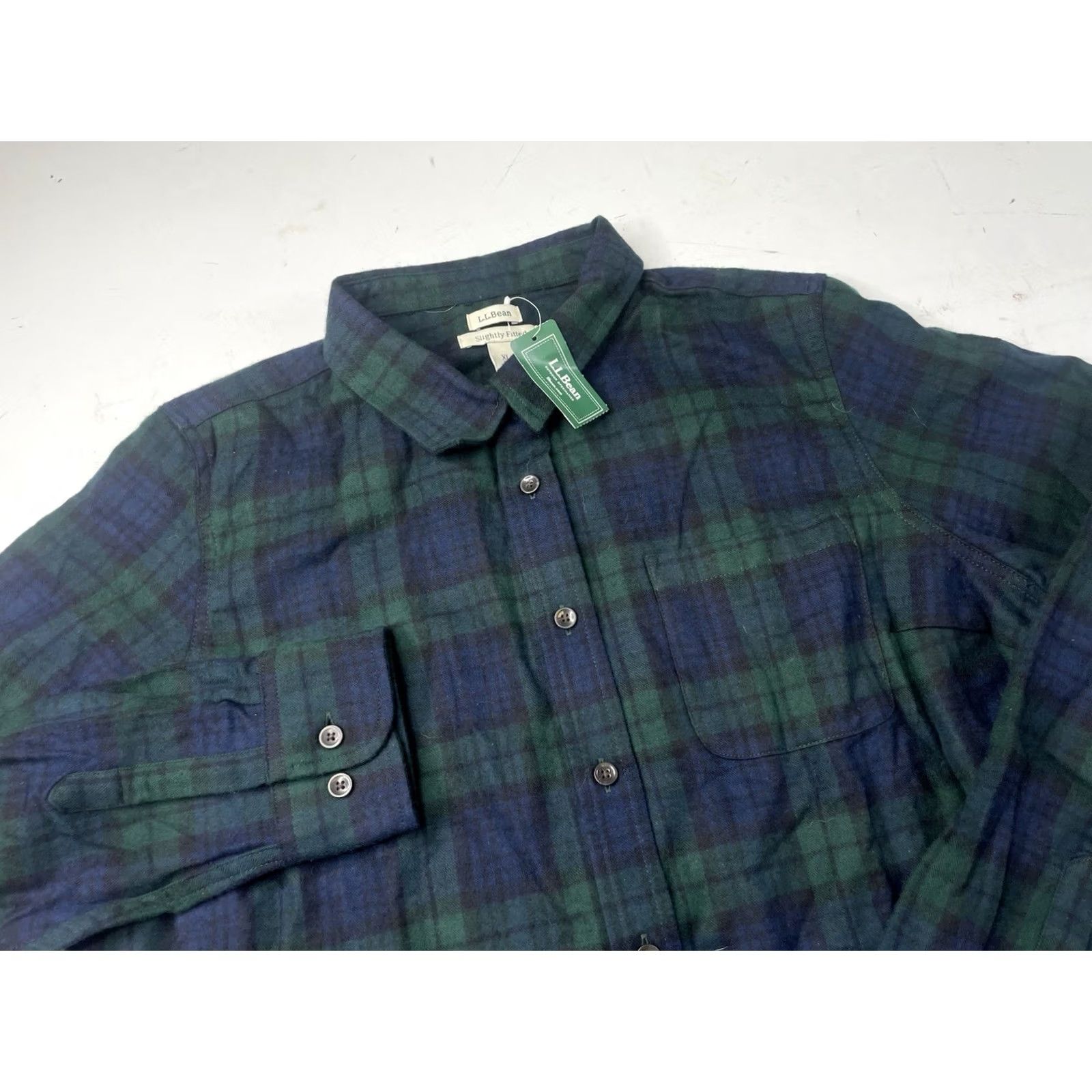 Vintage LL Bean Flannel Shirt WomenS XL Black Watch Tartan Plaid Slightly Fit Size XL / US 12-14 / IT 48-50 - 2 Thumbnail