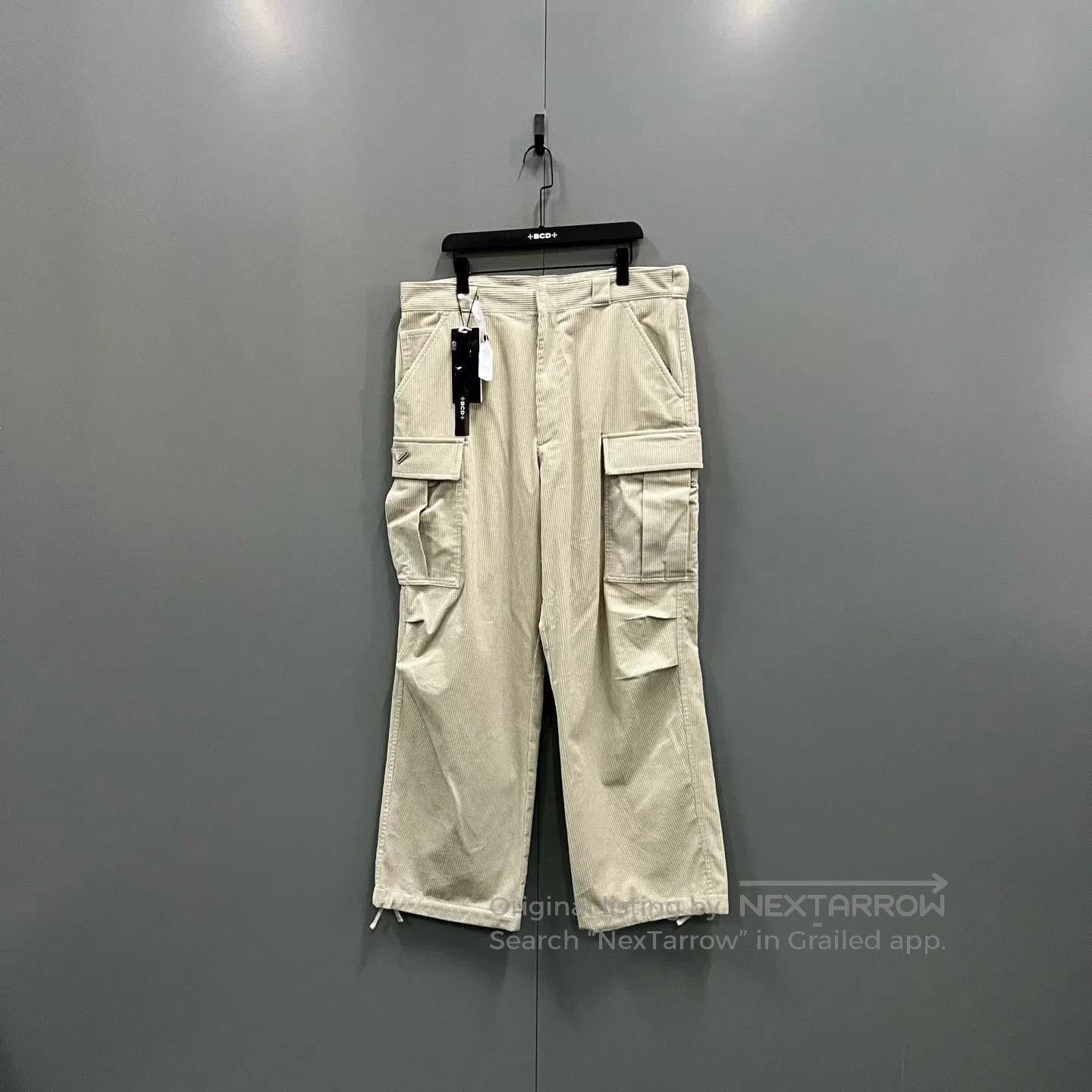 Prada prada beige corduroy cargo pants size xl. Size US 28 / EU 44 - 1 Thumbnail