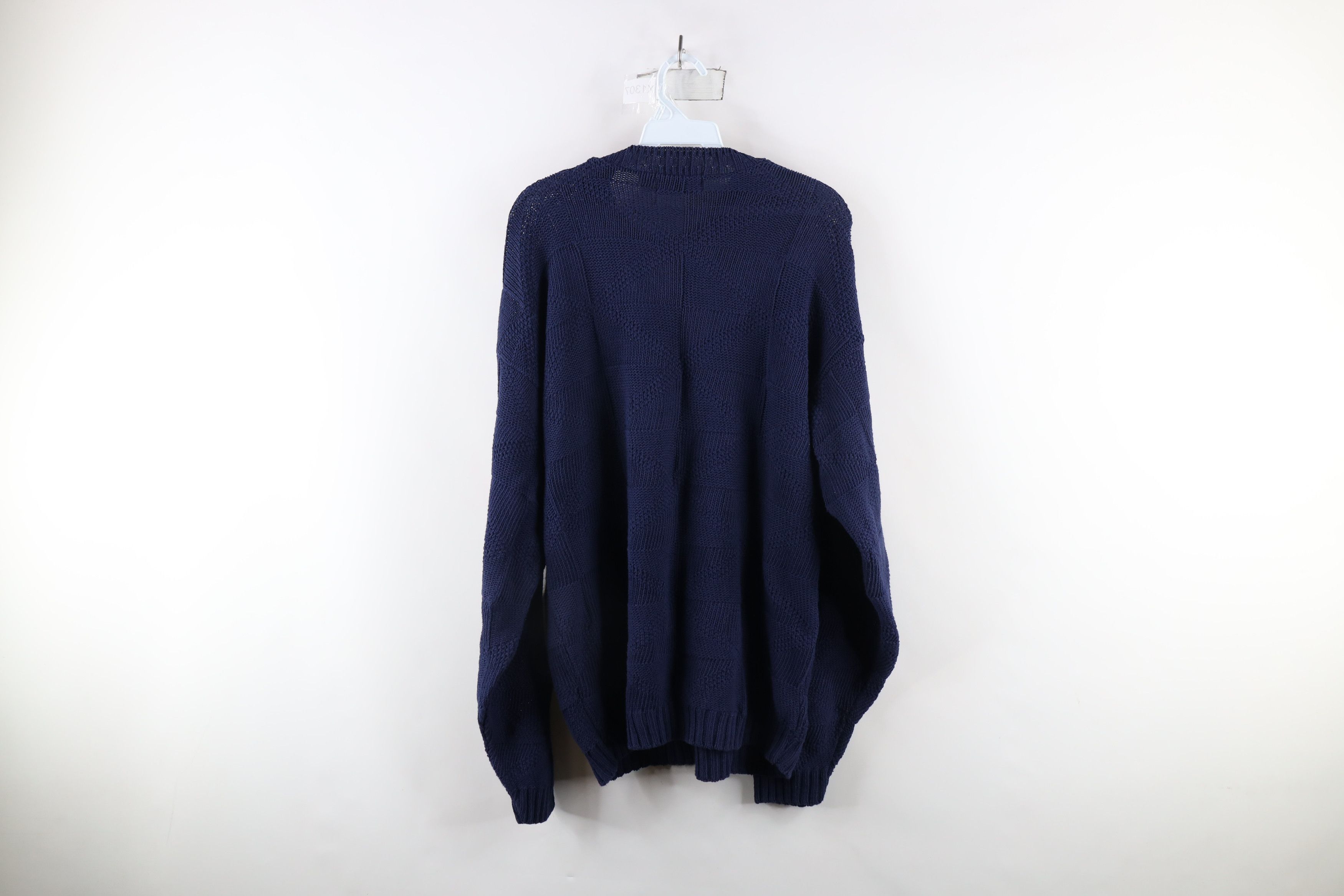 Vintage Vintage 90s Streetwear Cotton Knit Grandpa Sweater USA Size US XL / EU 56 / 4 - 6 Thumbnail