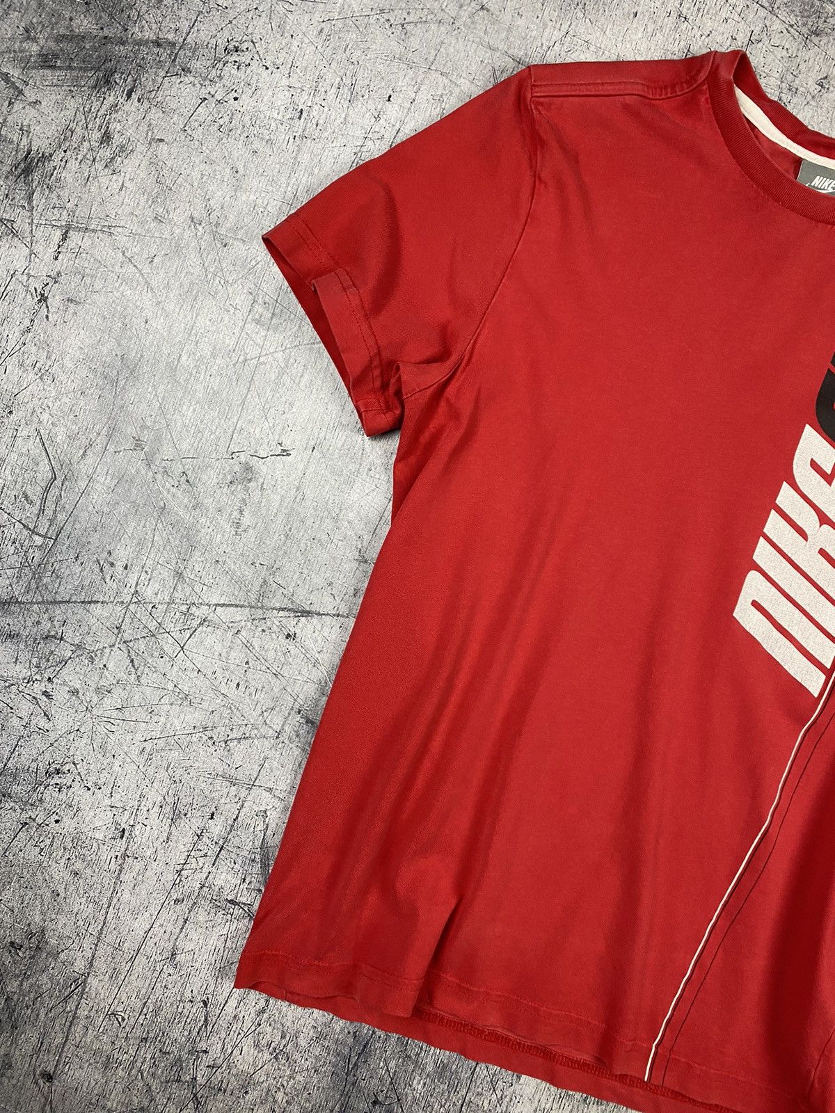 Nike × Vintage Vintage Nike Air Y2K Drill Big Logo Tee T Shirt Size US M / EU 48-50 / 2 - 3 Thumbnail