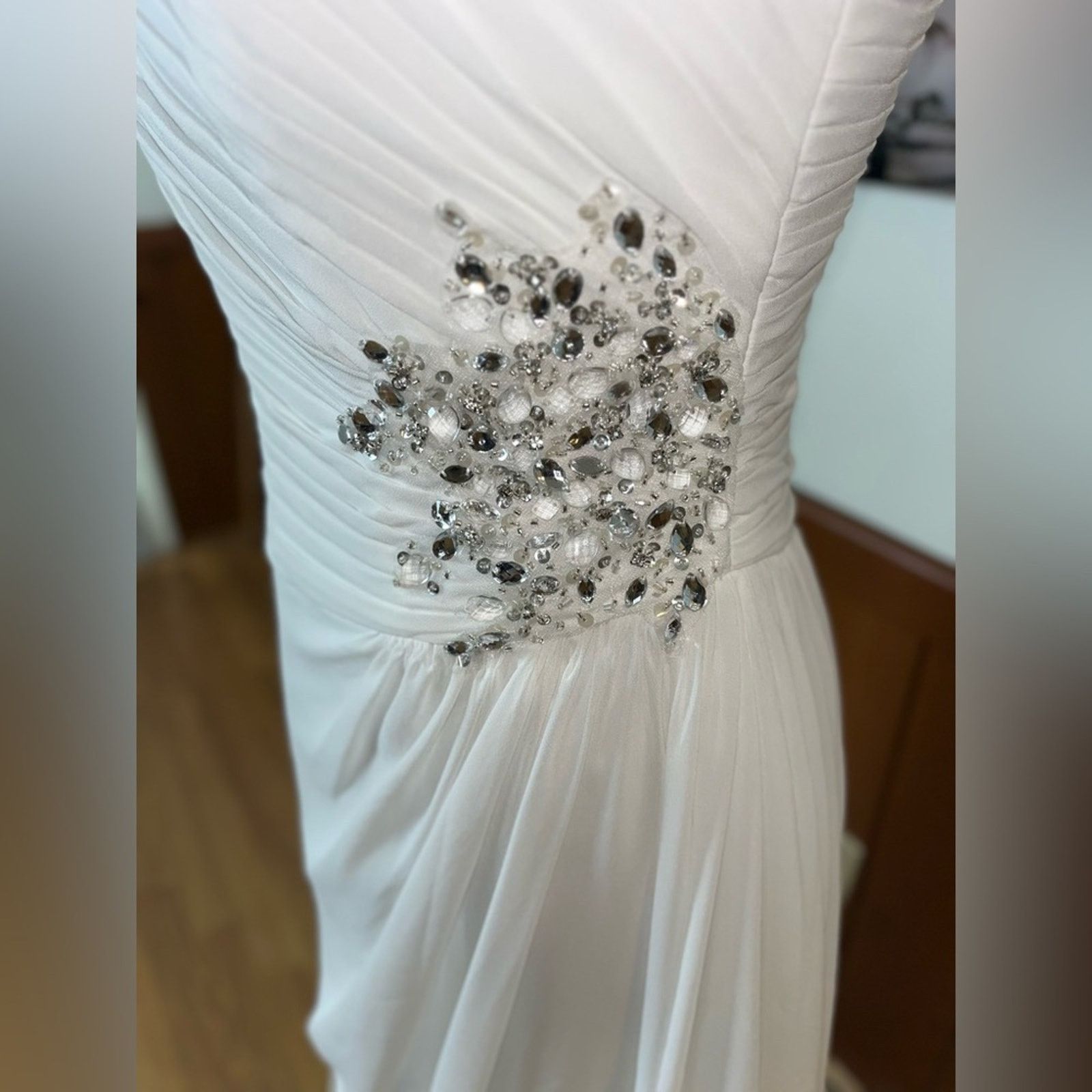 Other Elegant Ada James Chiffon High Low Wedding Gown! Size M / US 6-8 / IT 42-44 - 4 Thumbnail