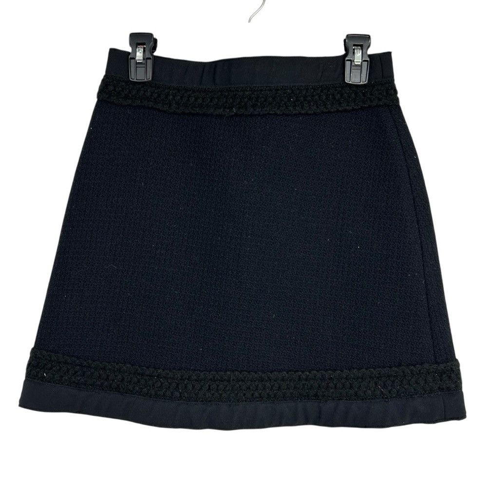 Other Pink Tartan Wool Blend Mini Skirt Black Textured A-Line Size 26" / US 2 / IT 38 - 8 Thumbnail