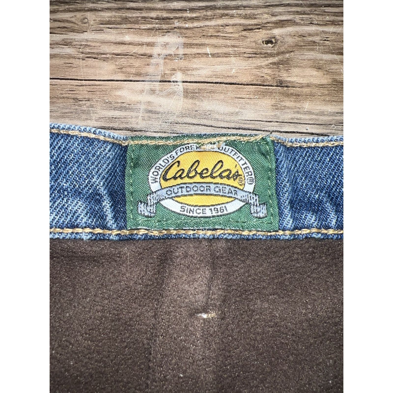 Vintage Cabela's Jeans Mens Size 38x32 Fleece Lined Straight Blue Outdoor Gear Men Size US 38 / EU 54 - 5 Thumbnail