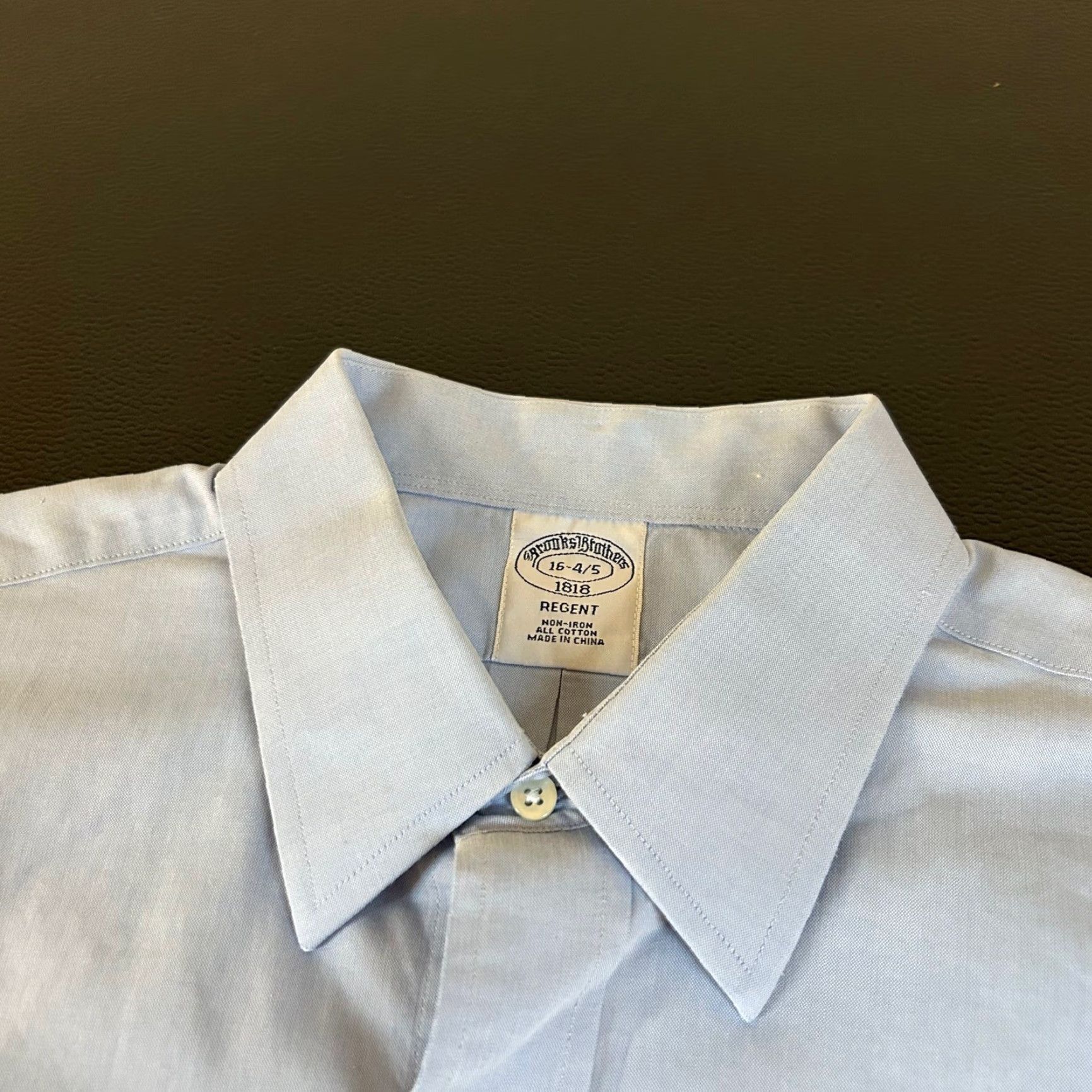 Brooks Brothers Brooks Brothers Regent Dress Shirt Non-Iron Button Up LS Light Blue Mens 16 4/5 Size 42R - 2 Thumbnail