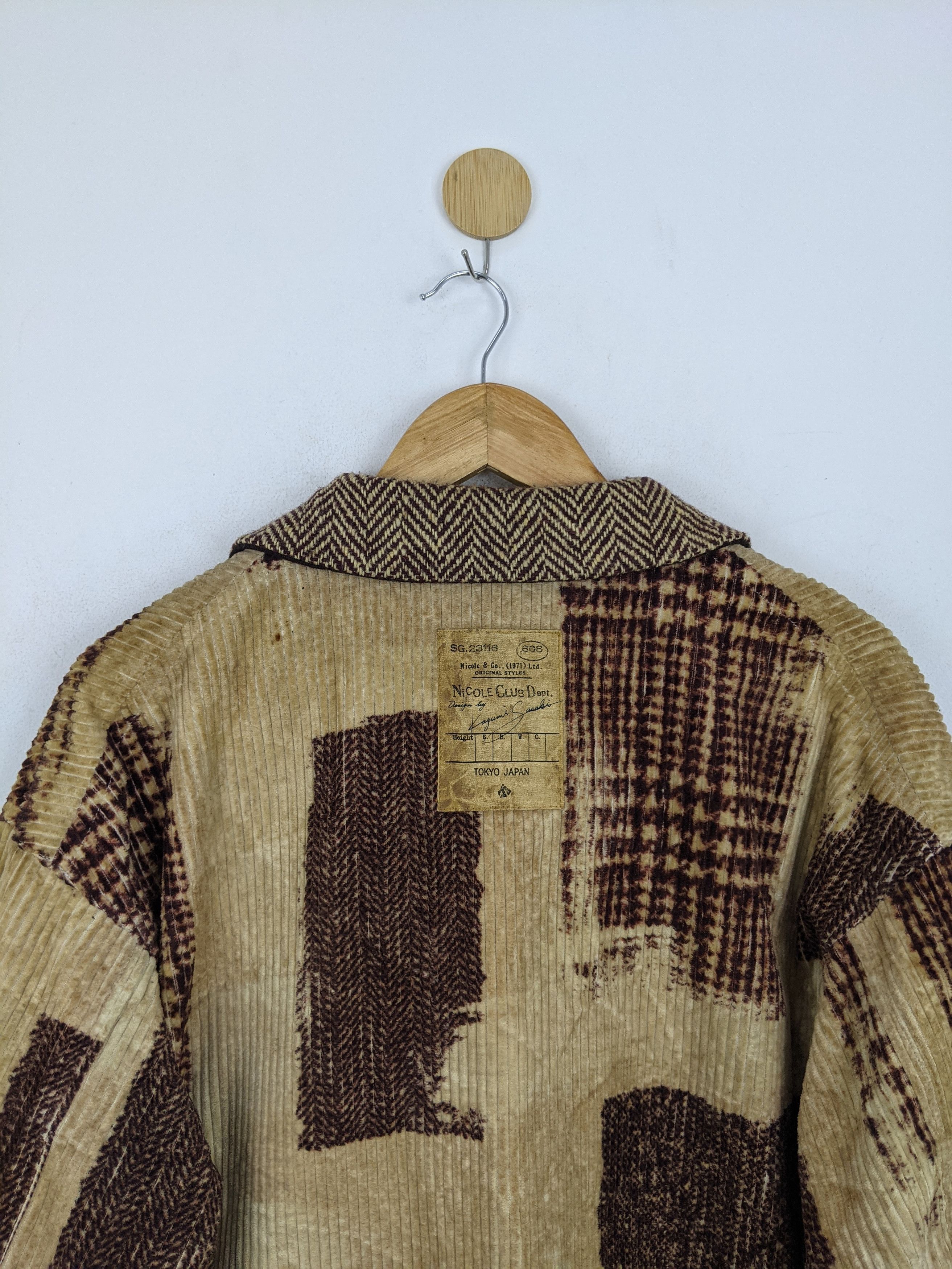 Designer Vintage Nicole Club By Kagumi Sasaki Corduroy Jacket MJ0145 Size US L / EU 52-54 / 3 - 4 Thumbnail