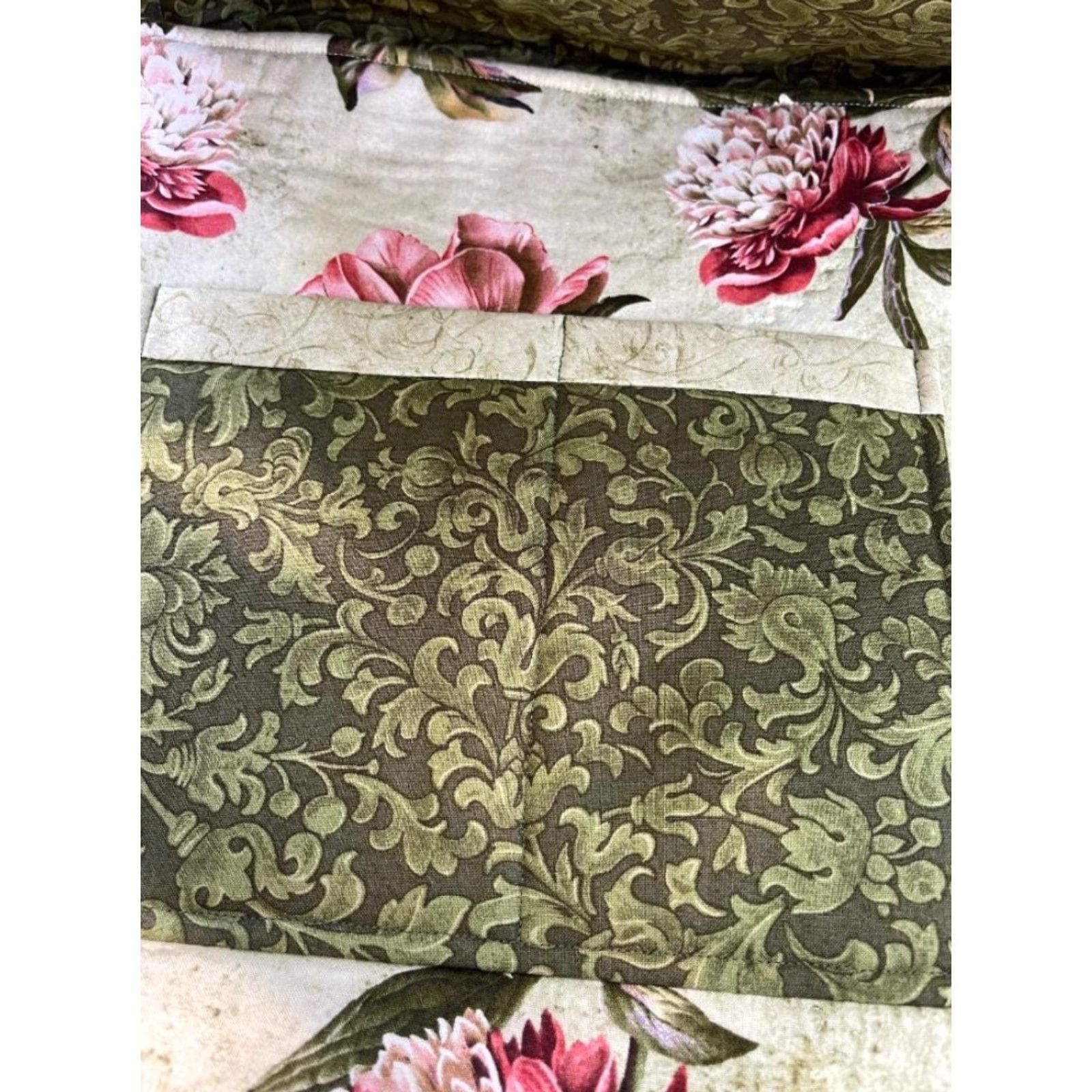 Vintage VINTAGE Handmade Floral Tote Handbag Set Size ONE SIZE - 4 Thumbnail