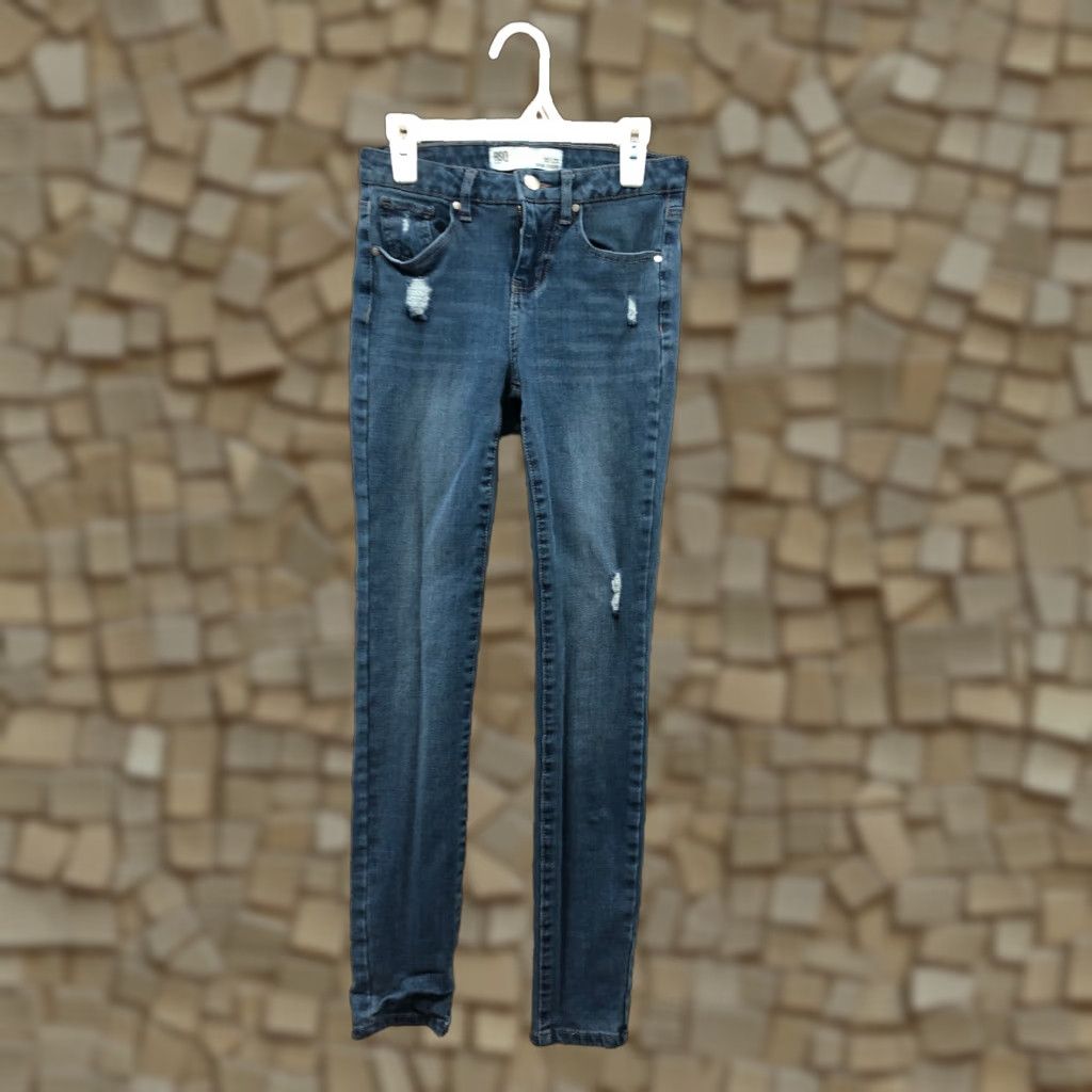 Rsq RSQ Skinny Jeans Size 00 Juniors Mid Rise Dark Wash Blue Denim Shirt? Size 24" / US 00 / IT 34 - 1 Thumbnail