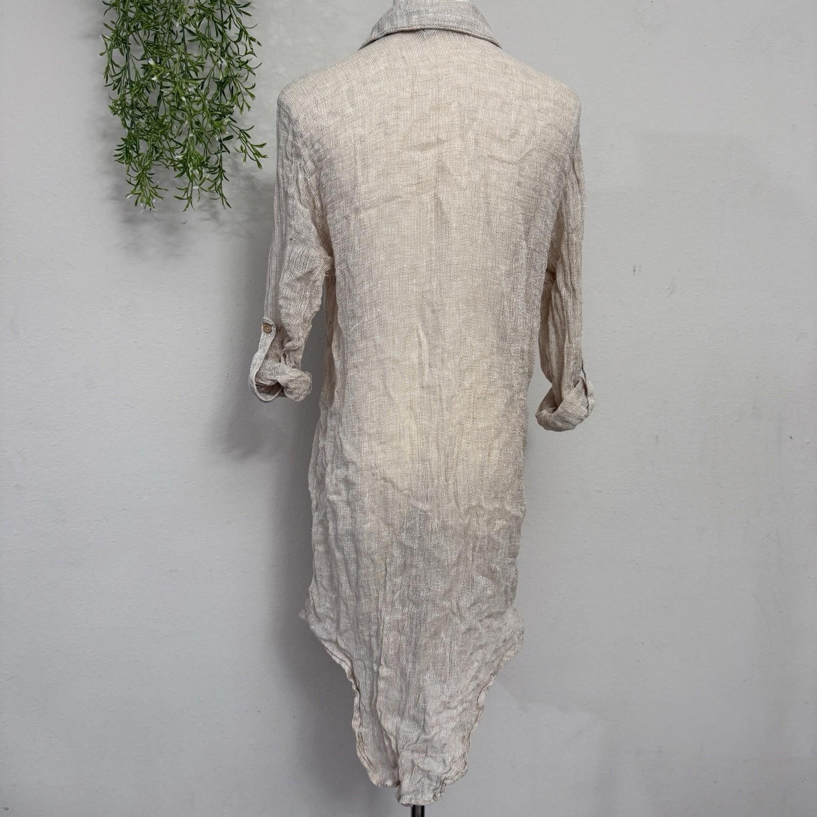 Magaschoni Magaschoni 100% Linen Boho Indie Medium Size M / US 6-8 / IT 42-44 - 4 Thumbnail