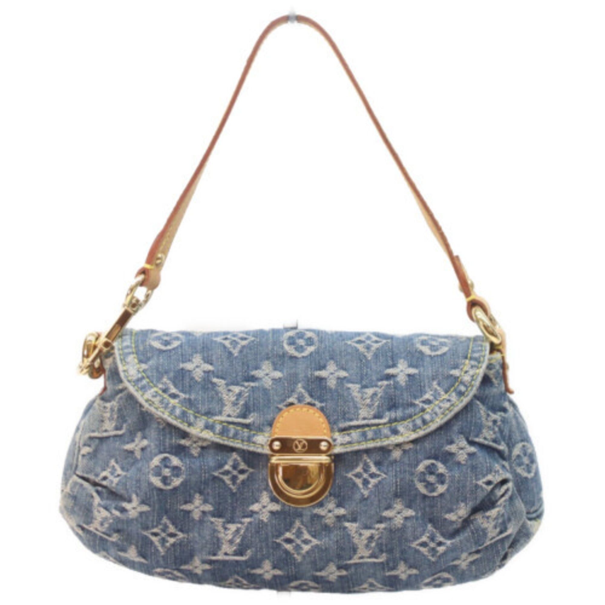 Louis Vuitton LOUIS VUITTON M95050 Monogram Denim Mini Pleaty Shoulder Bag, Indigo, Gold Hardware, Women's Size ONE SIZE - 1 Thumbnail