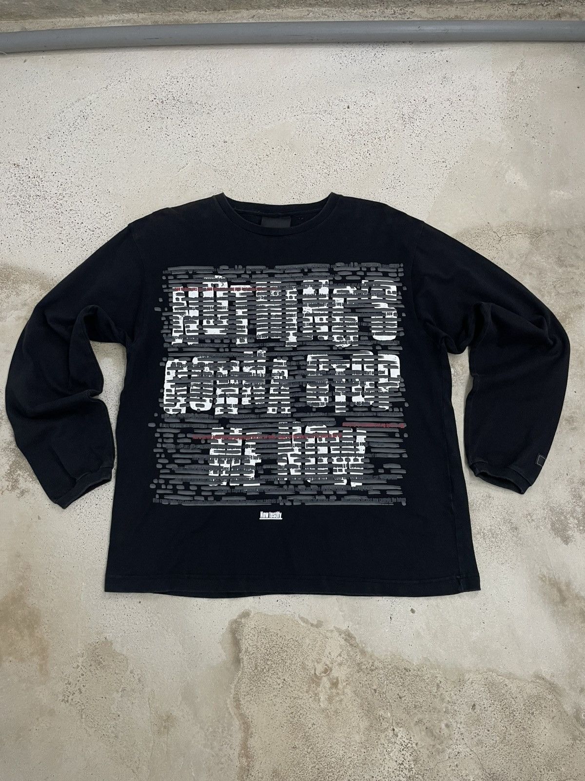 Japanese Brand Vintage 90’s Black Label Faded Wording Life Message Size US L / EU 52-54 / 3 - 1 Thumbnail
