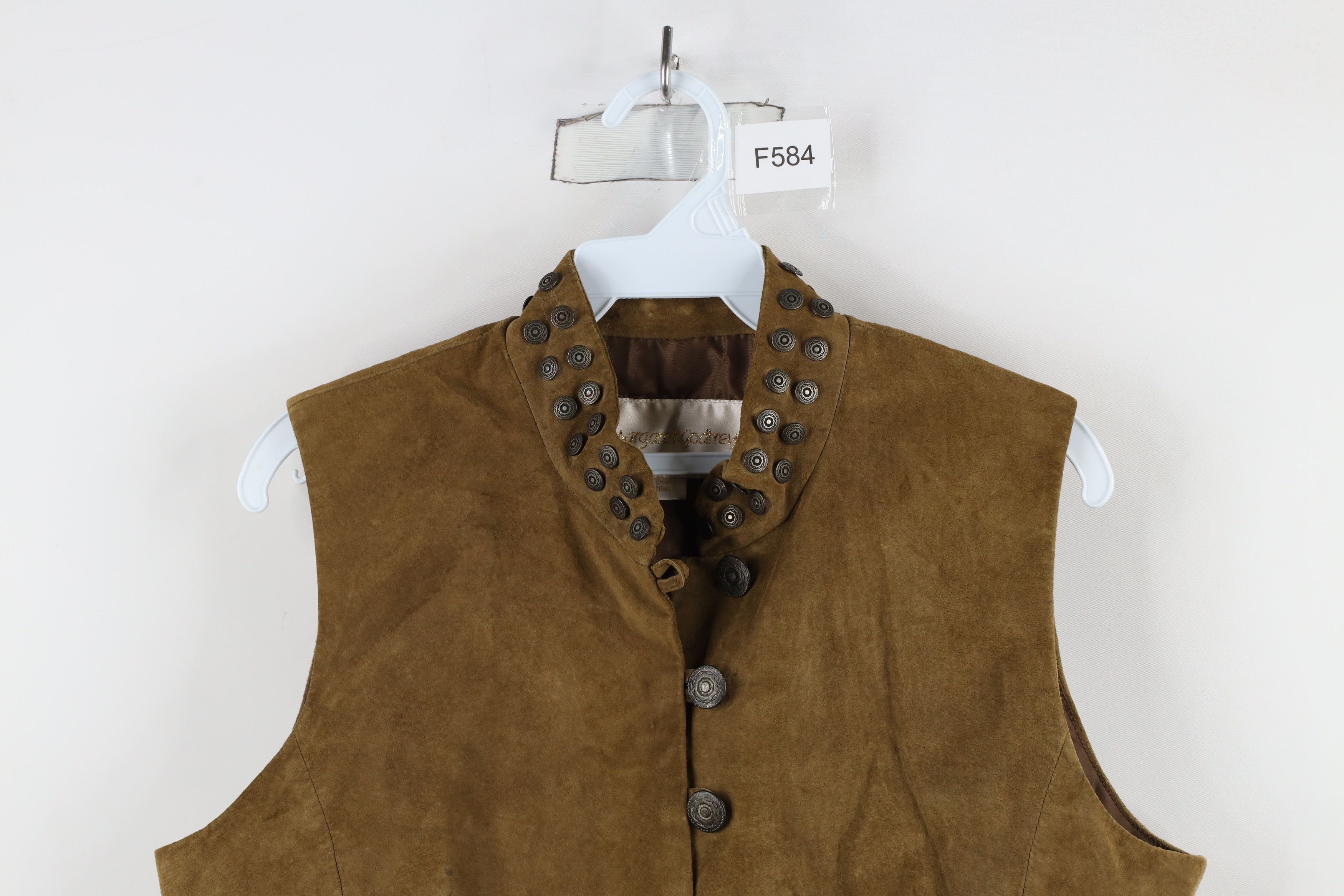 Vintage Vintage 90s Streetwear Suede Leather Military Style Vest Size S / US 4 / IT 40 - 2 Thumbnail