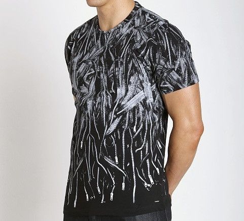 Diesel Diesel Neza Zipper Print T-Shirt Black Size US M / EU 48-50 / 2 - 7 Thumbnail