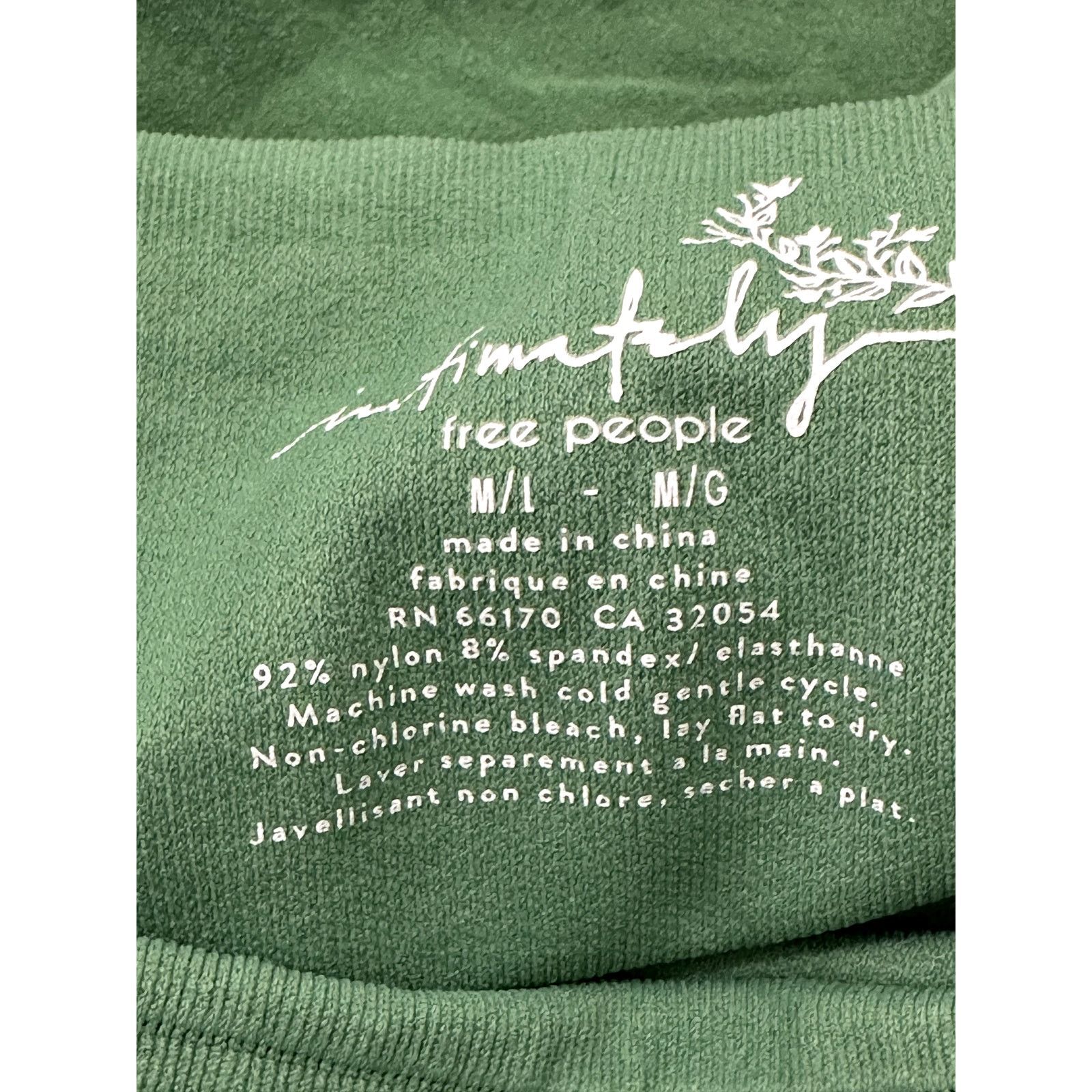 Free People Free People Women's Green Seamless Thong Tube Bodysuit M/L Size M / US 6-8 / IT 42-44 - 9 Thumbnail