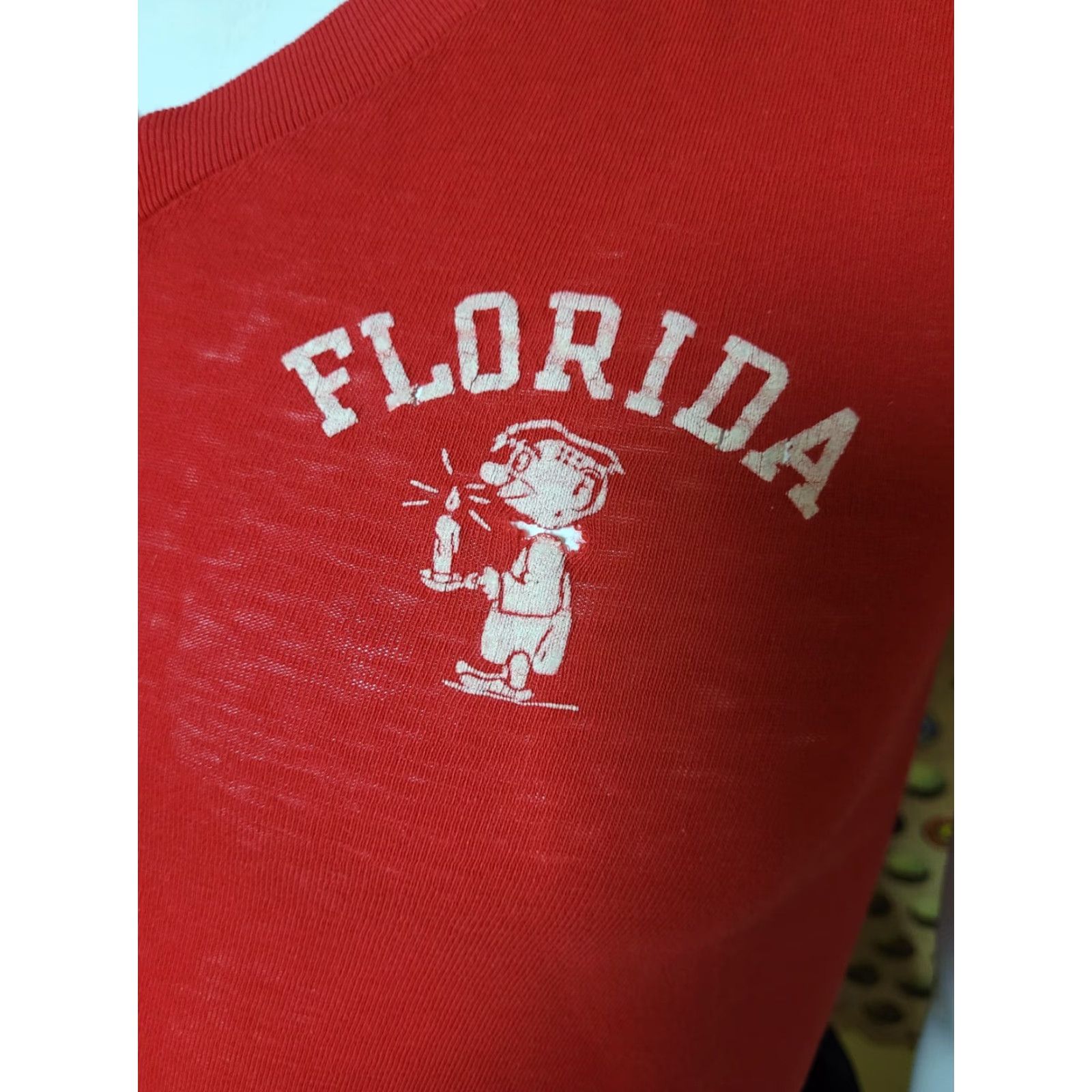 Champion VTG Florida Champion Night Sleep T Shirt M Red Cotton Blend Womens Size M / US 6-8 / IT 42-44 - 2 Thumbnail