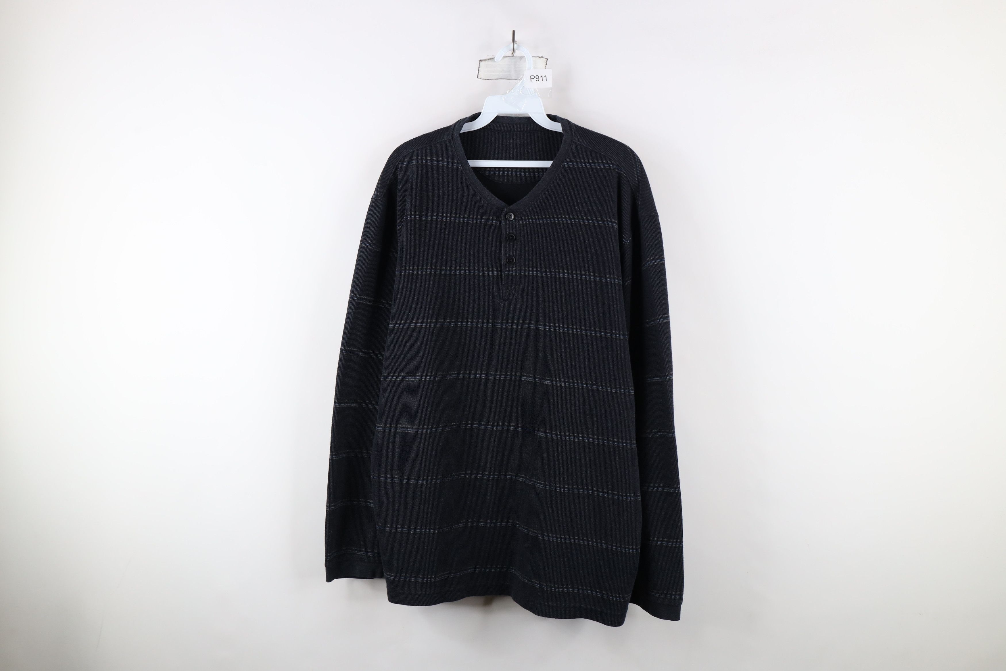 Vintage Vintage Streetwear Ribbed Knit Long Sleeve Henley T-Shirt Size US XL / EU 56 / 4 - 1 Thumbnail
