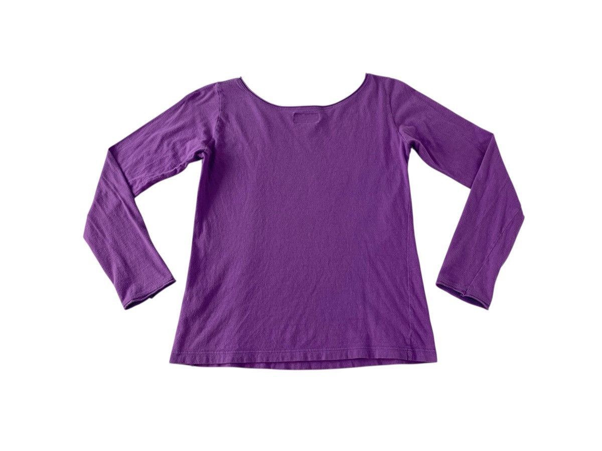 agnes b. 90s Agnes B Paris Longsleeve Embroidery Logo Tee Size S / US 4 / IT 40 - 2 Thumbnail