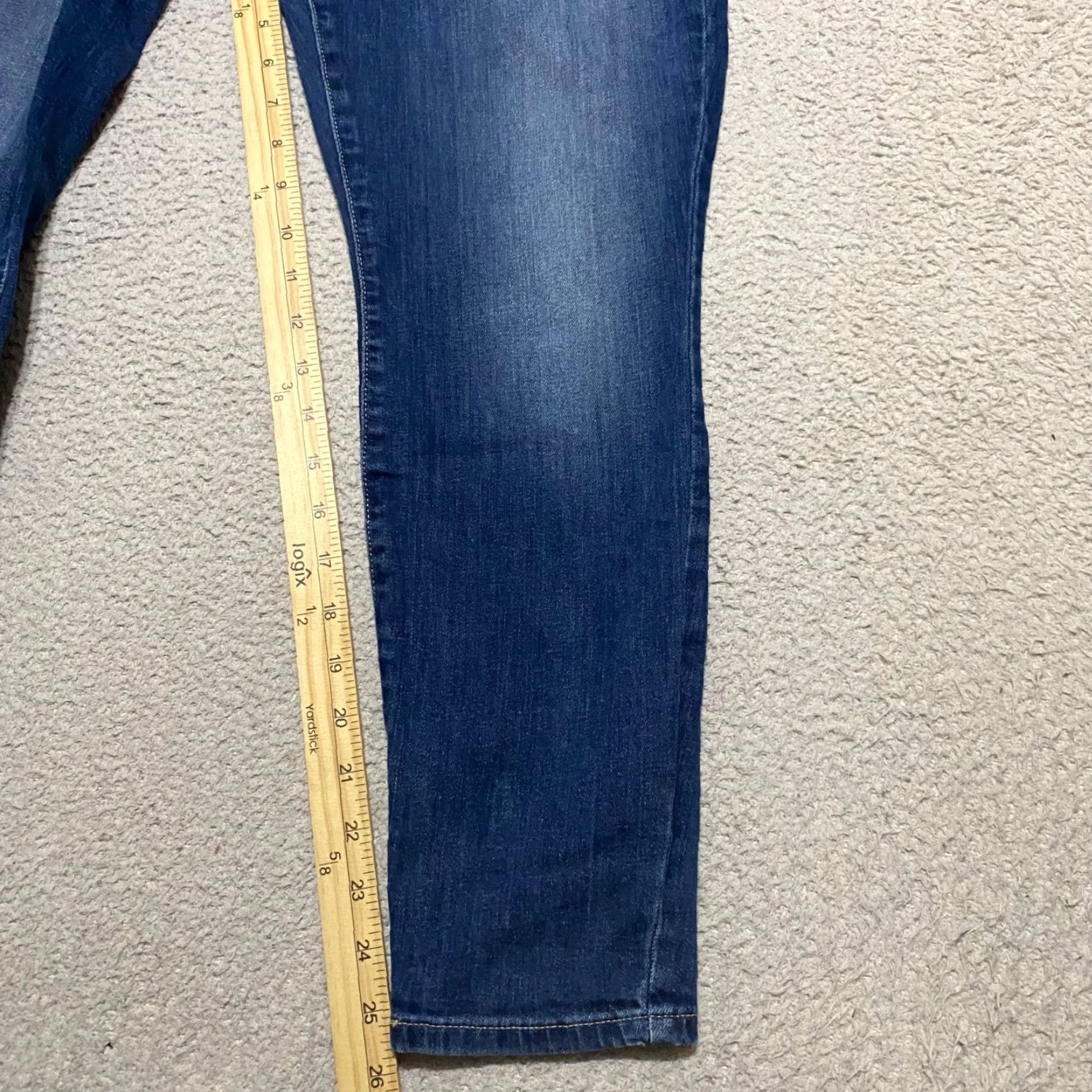 Lucky Brand Lucky Brand Jeans Blue Denim Dark Wash Ava Mid Rise Skinny Women’s 10 Regular 26in Inseam 5-Pocket Cotton Spandex" Size 32" / US 10 / IT 46 - 6 Thumbnail