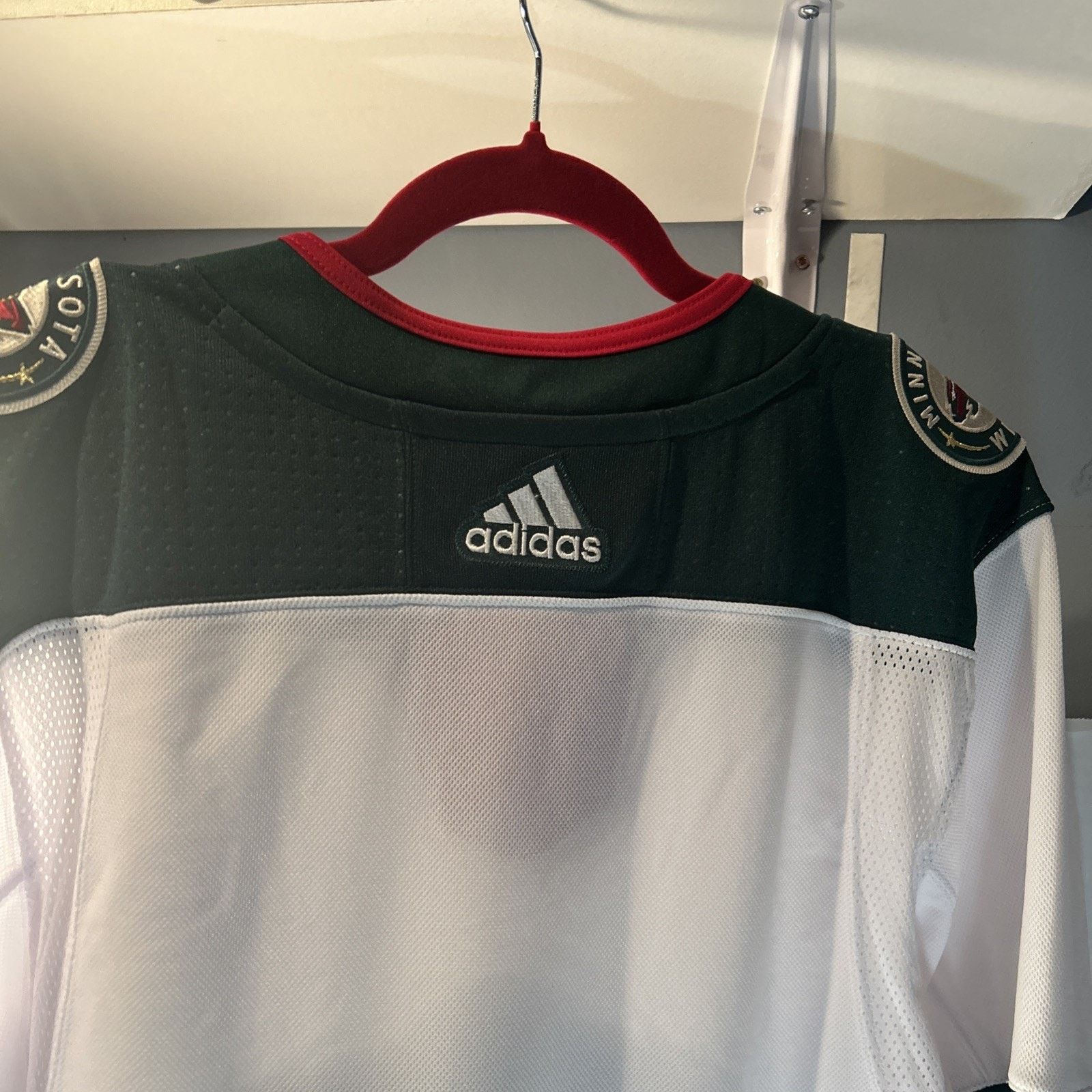 Adidas Adidas Minnesota Wild Climalite Jersey Size 46 Fight Strap Size US M / EU 48-50 / 2 - 18 Thumbnail