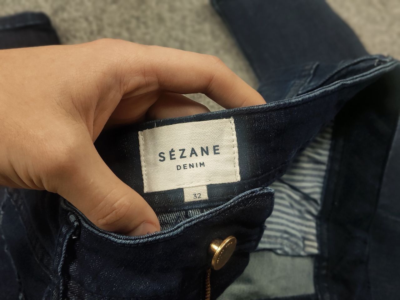 Sezane Sezane Design Dark Blue cotton Blend Slim Fit Denim Jeans Size 32" / US 10 / IT 46 - 11 Thumbnail