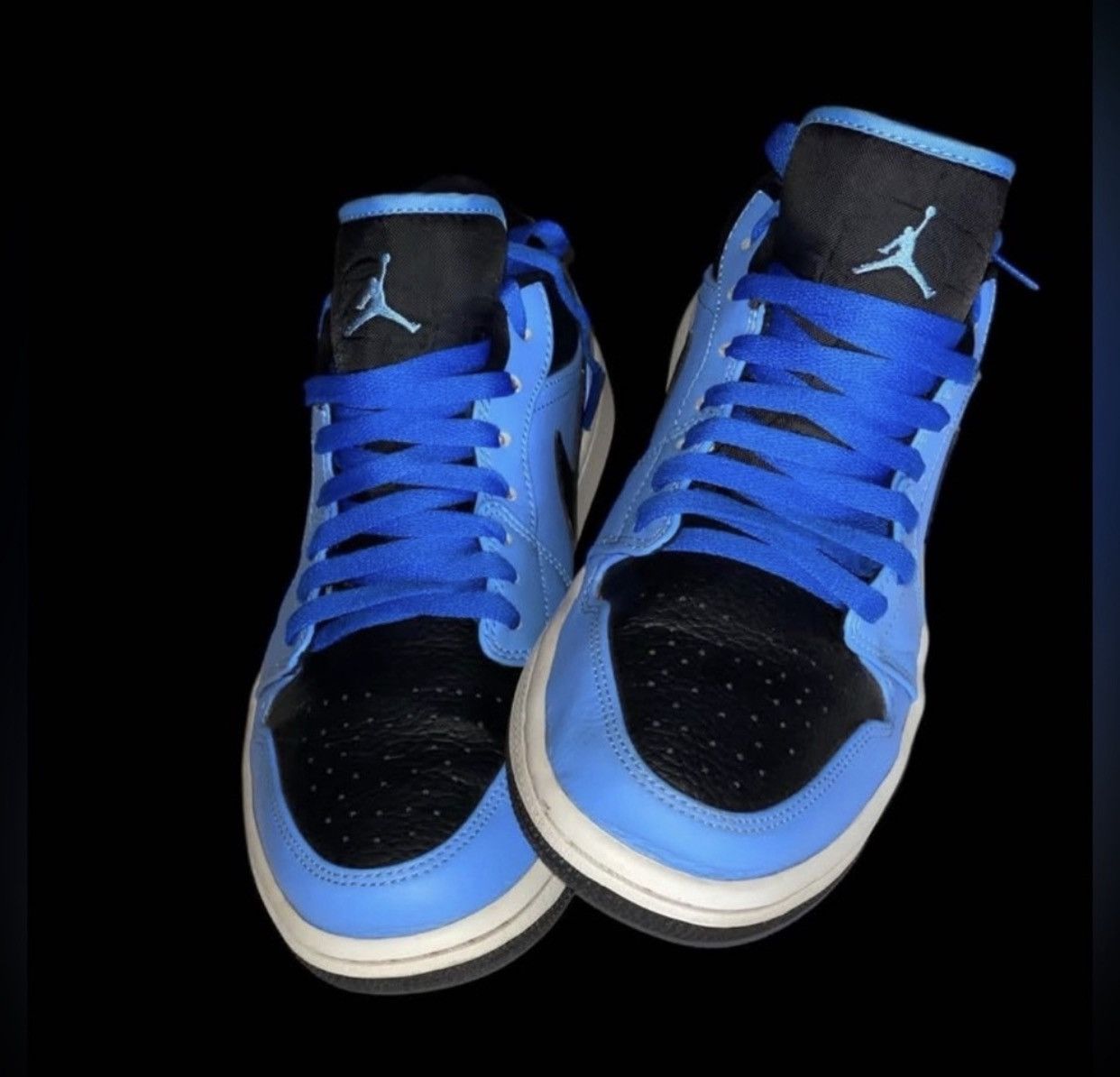 Nike Nike Air Jordan 1 Mid University Blue Black Size 9 Size US 9 / EU 42 - 6 Thumbnail